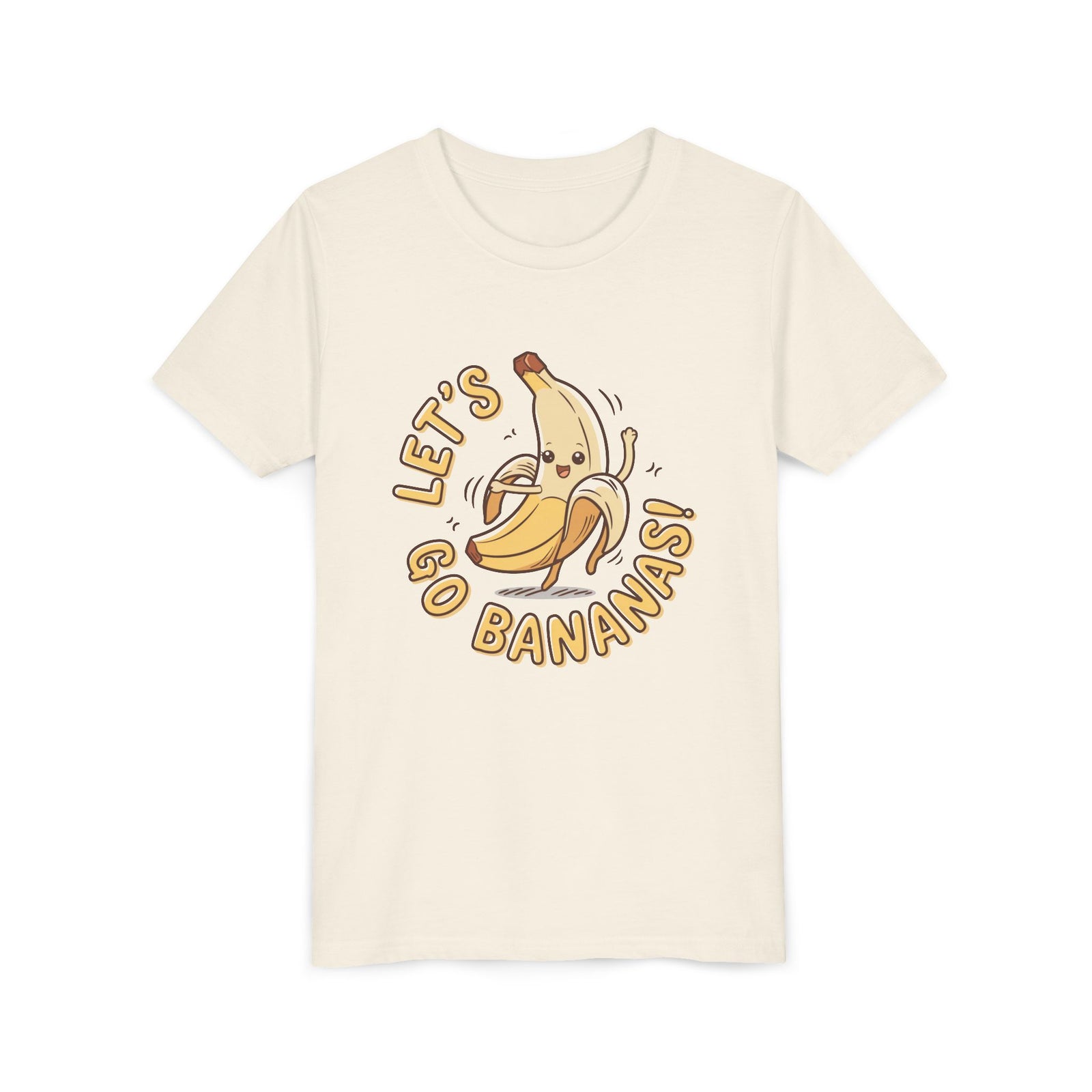 Lets Go Bananas Kids T-Shirt Cute Dancing Kawaii Banana Graphic Tee