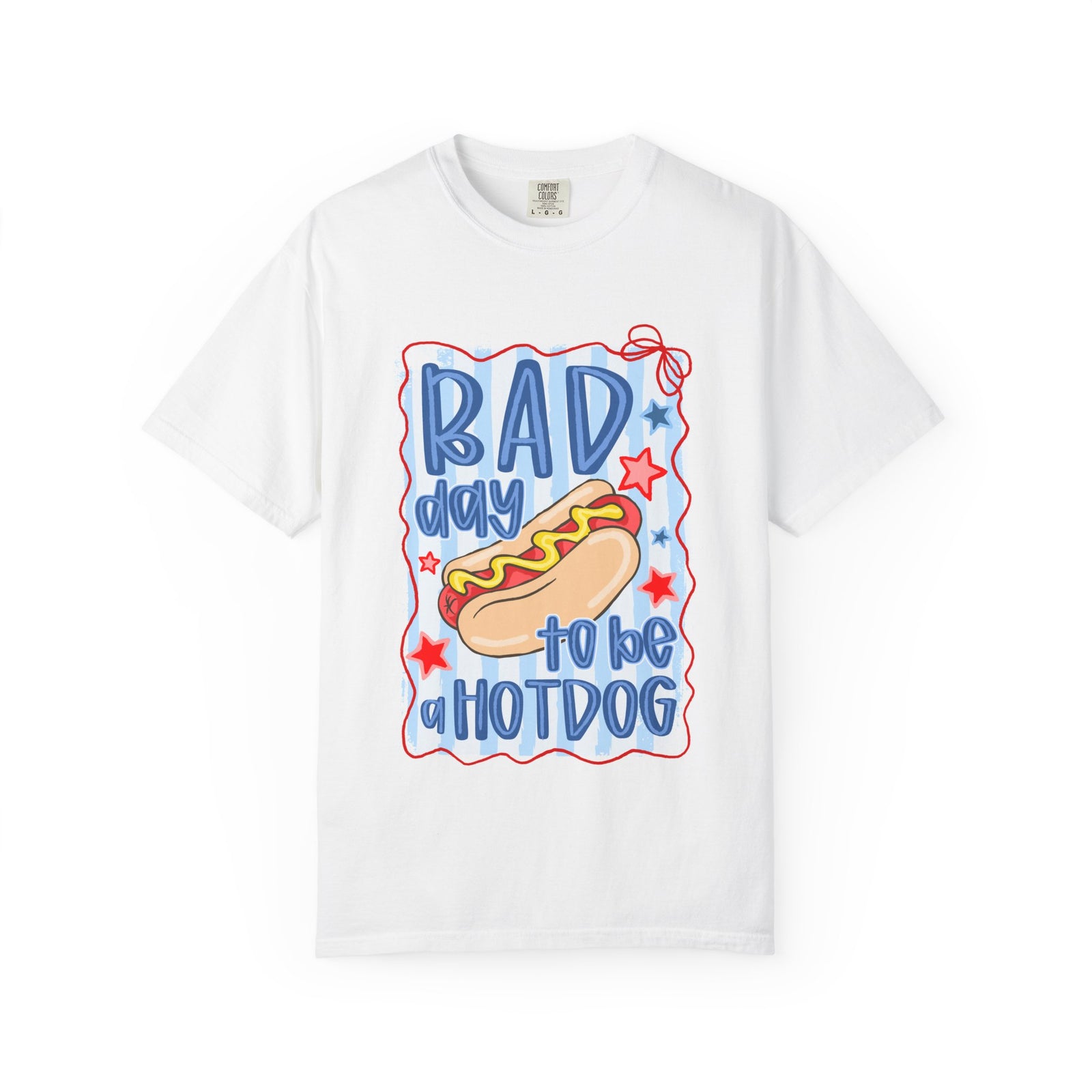 Bad Day to Be a Hotdog T-Shirt Funny Retro Patriotic Graphic Tee