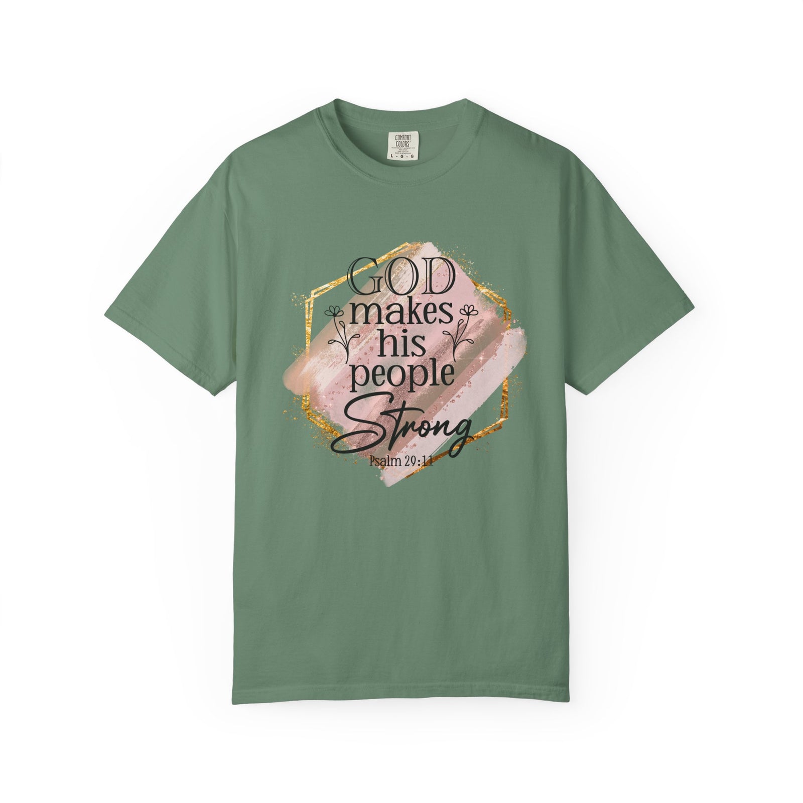God Makes His People Strong Psalm 28:8 Christian Graphic T-Shirt Unisex Short Sleeve Tee - Sydney So Sweet