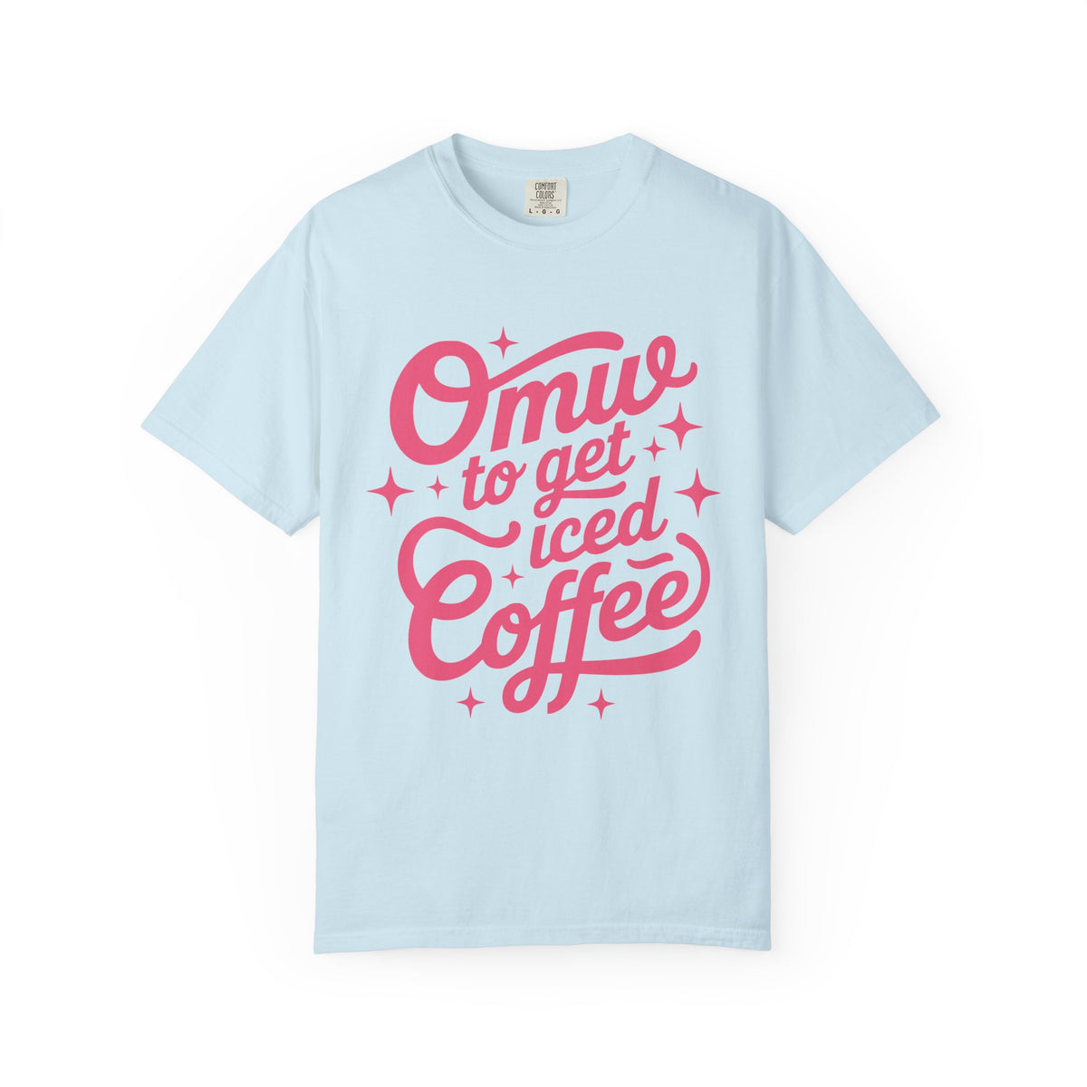 On My Way to Get Iced Coffee T-Shirt Cute Retro Script Coffee Graphic Tee