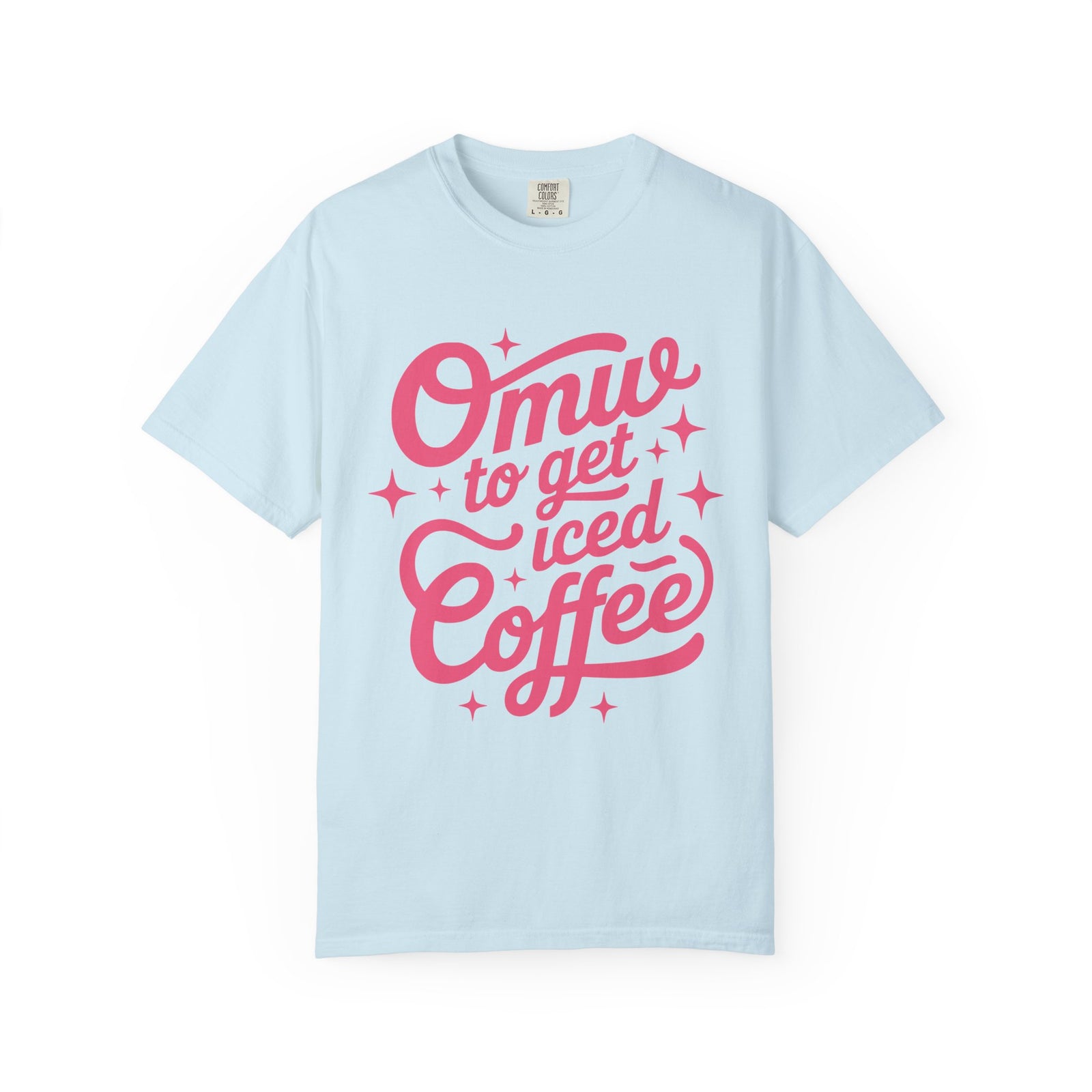 On My Way to Get Iced Coffee T-Shirt Cute Retro Script Coffee Graphic Tee