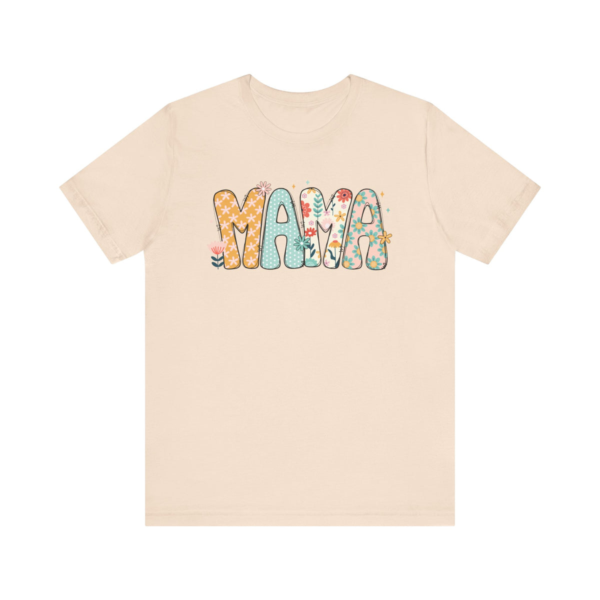 Floral Mama Women's Graphic Tee Flower Mom T-Shirt