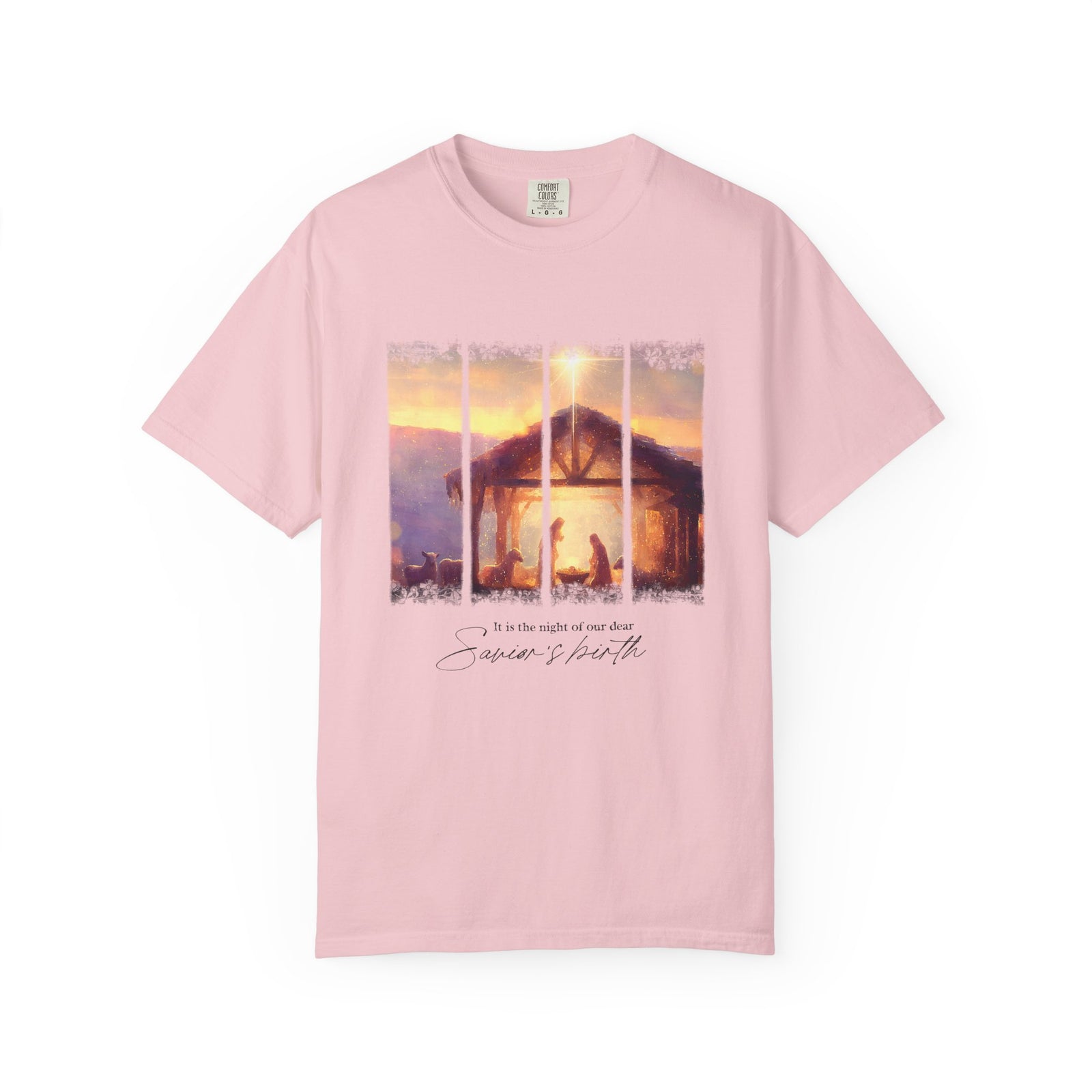 The Night of our Dear Savior's Birth Christmas T-Shirt Christian Graphic Tee