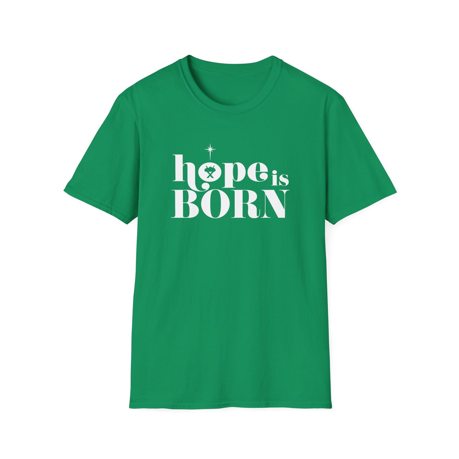 Hope is Born Nativity Tee Christmas Season Christian T-Shirt