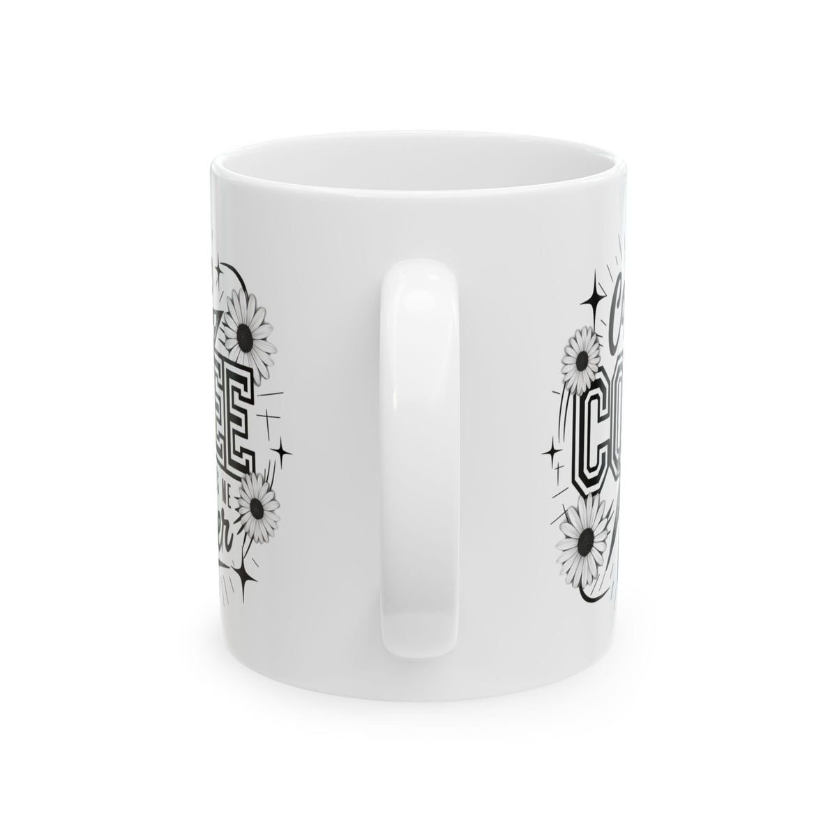 Coffee Makes Me Nicer Retro Cute Ceramic Mug Coffee Cup (11oz & 15oz)