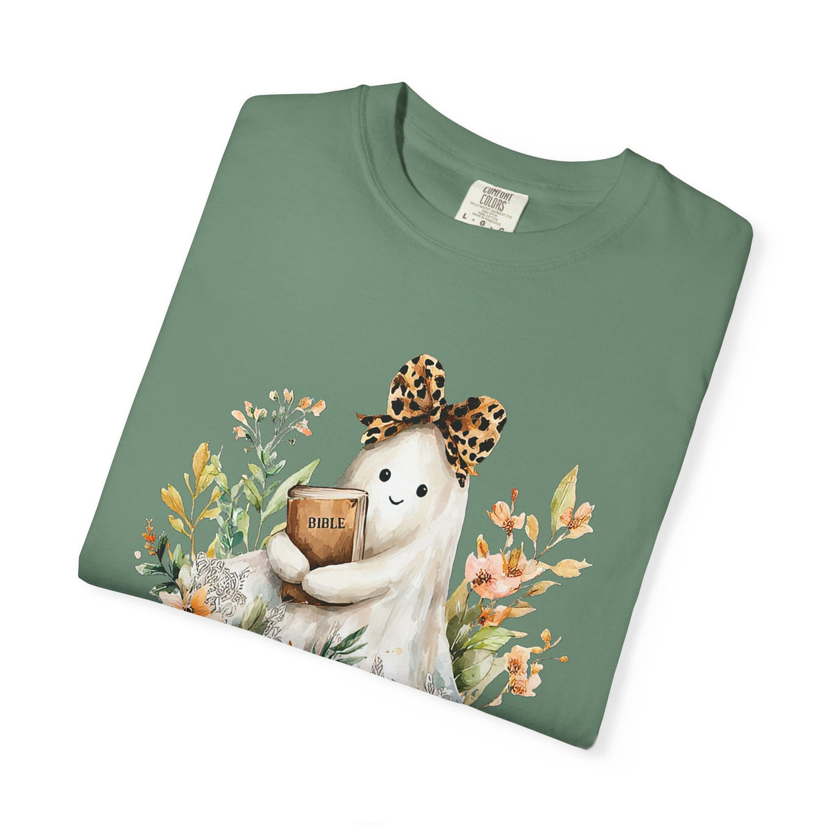 Bible Ghost Floral Tee Armed & Dangerous Cute Halloween Graphic T-Shirt