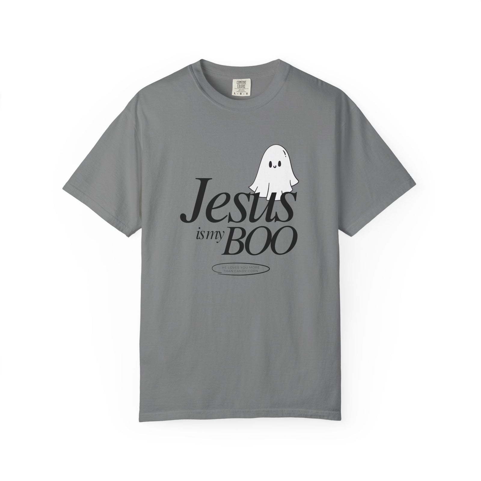 Jesus is My Boo Cute Ghost Halloween T-Shirt He Loves You Christian Tee