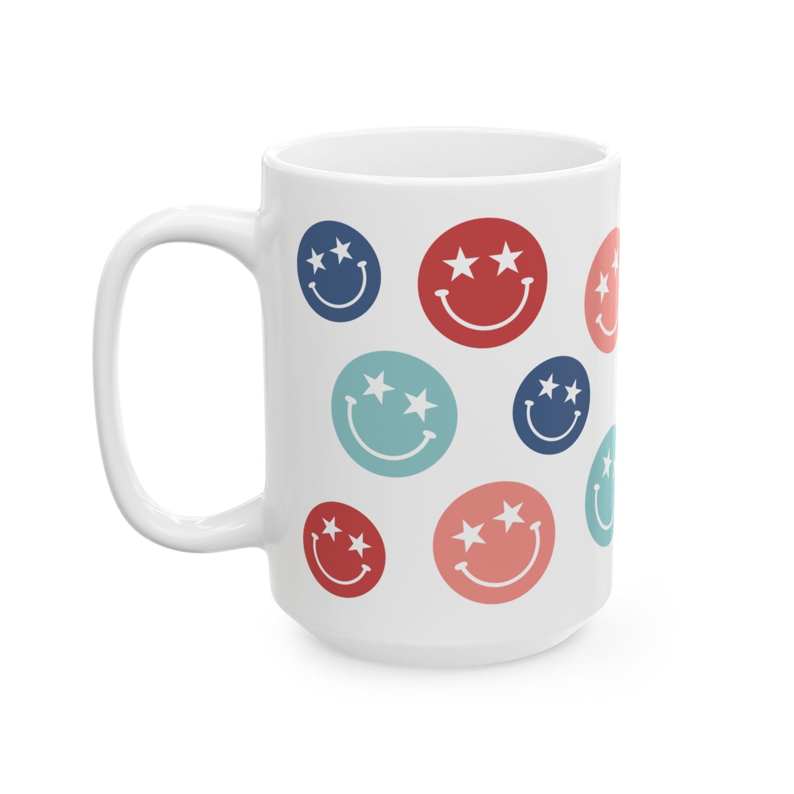 Star Smiley Cute Ceramic Mug Coffee Cup (11oz & 15oz)