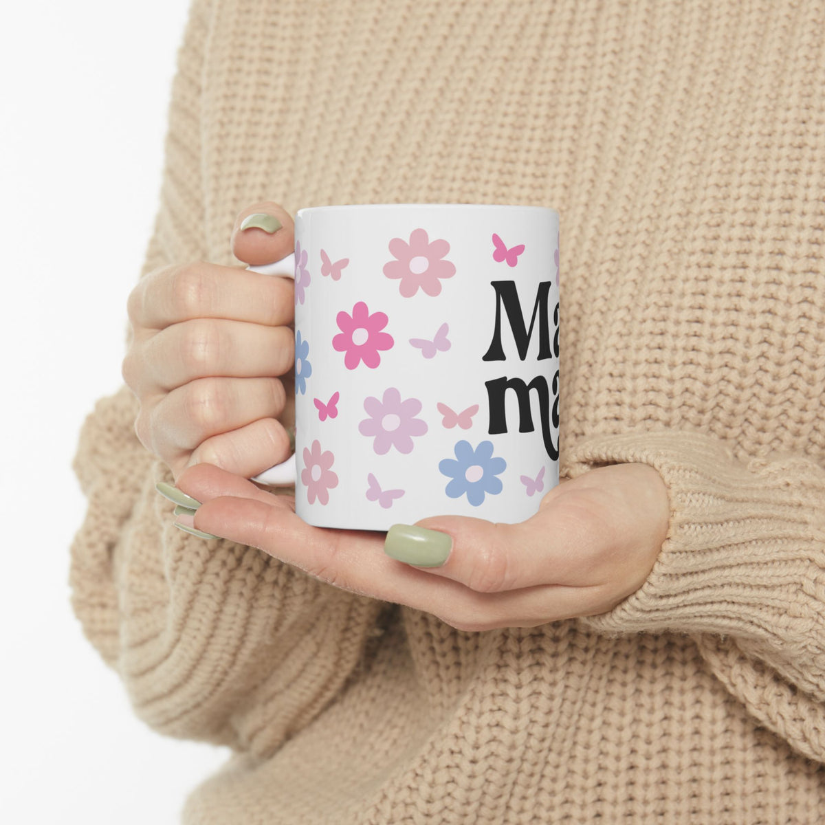 Mama Floral Cute Ceramic Mug Coffee Cup (11oz & 15oz)