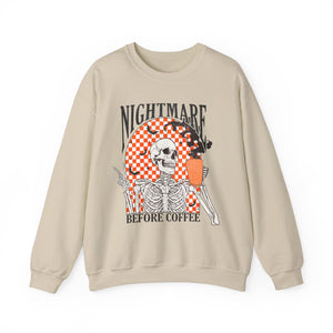 Nightmare Before Coffee Unisex Heavy Blend Crewneck Graphic Sweatshirt - Sydney So Sweet