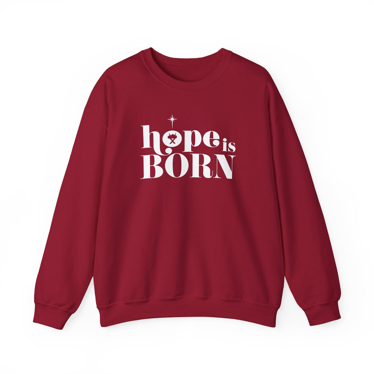 Hope is Born Nativity Christmas Season Crewneck Unisex Sweatshirt
