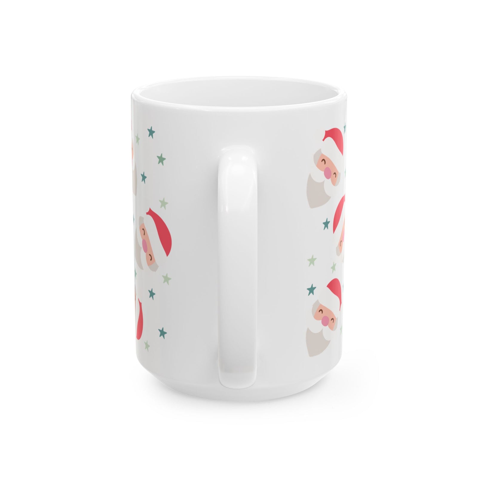 Merry & Bright Starry Santa Christmas Ceramic Mug Coffee Cup (11oz & 15oz)