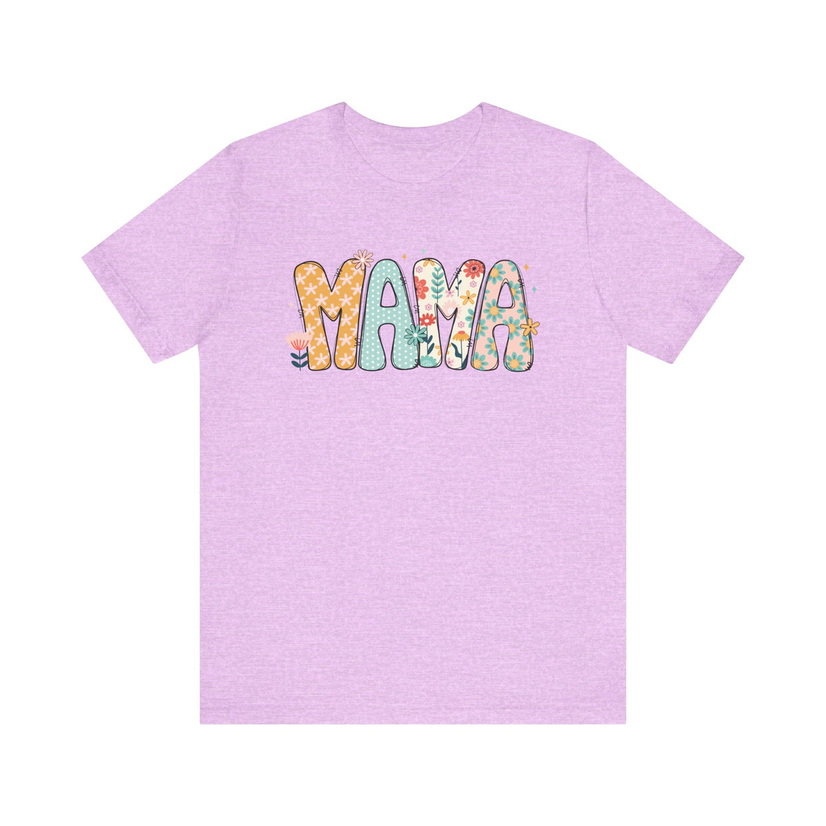 Floral Mama Women's Graphic Tee Flower Mom T-Shirt