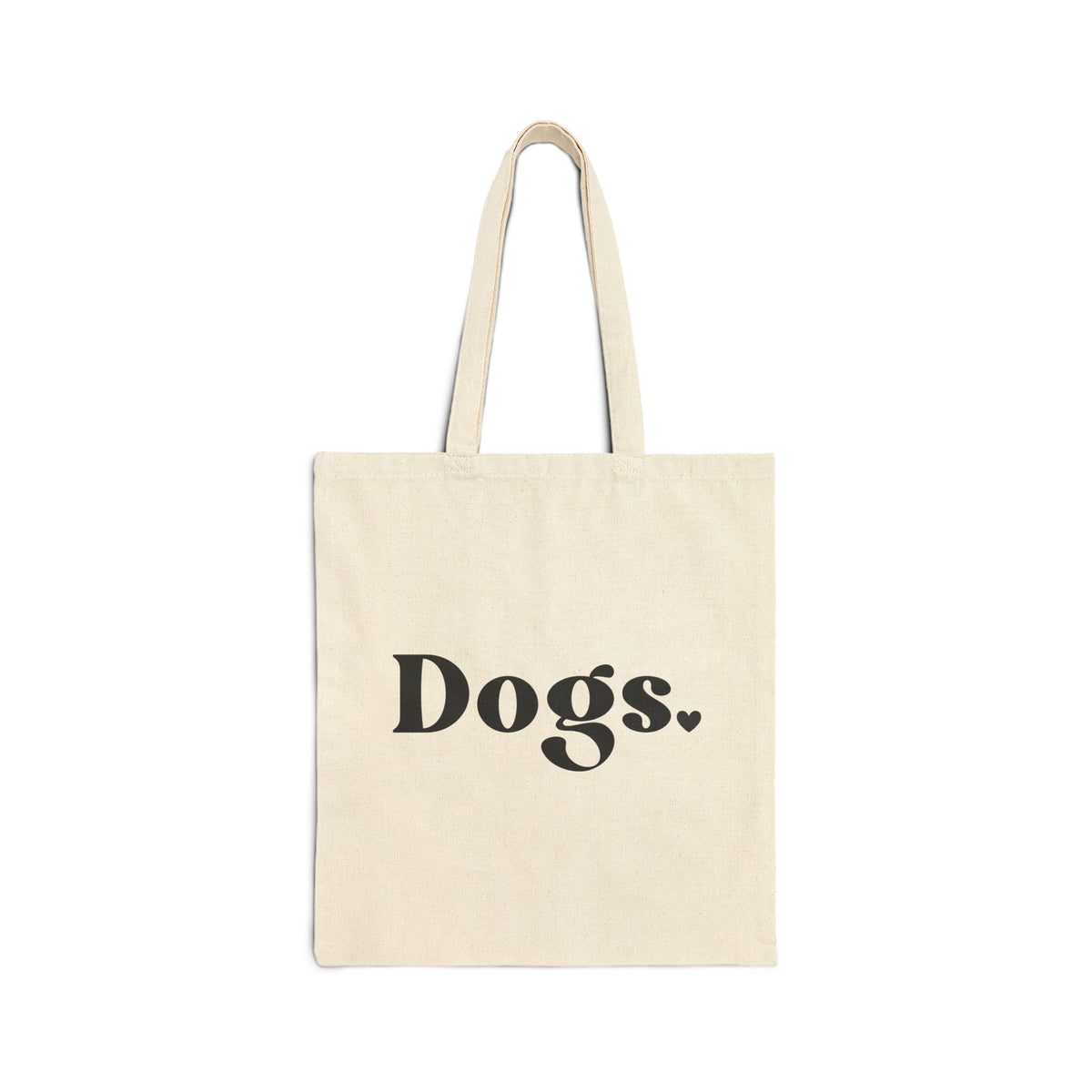 Dogs Period Dog Mom Heart Cotton Canvas Tote Bag