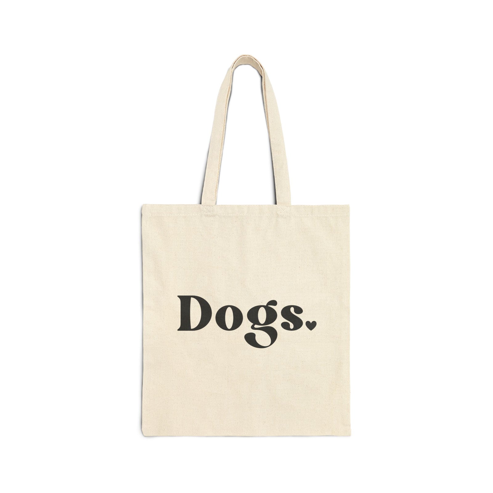 Dogs Period Dog Mom Heart Cotton Canvas Tote Bag
