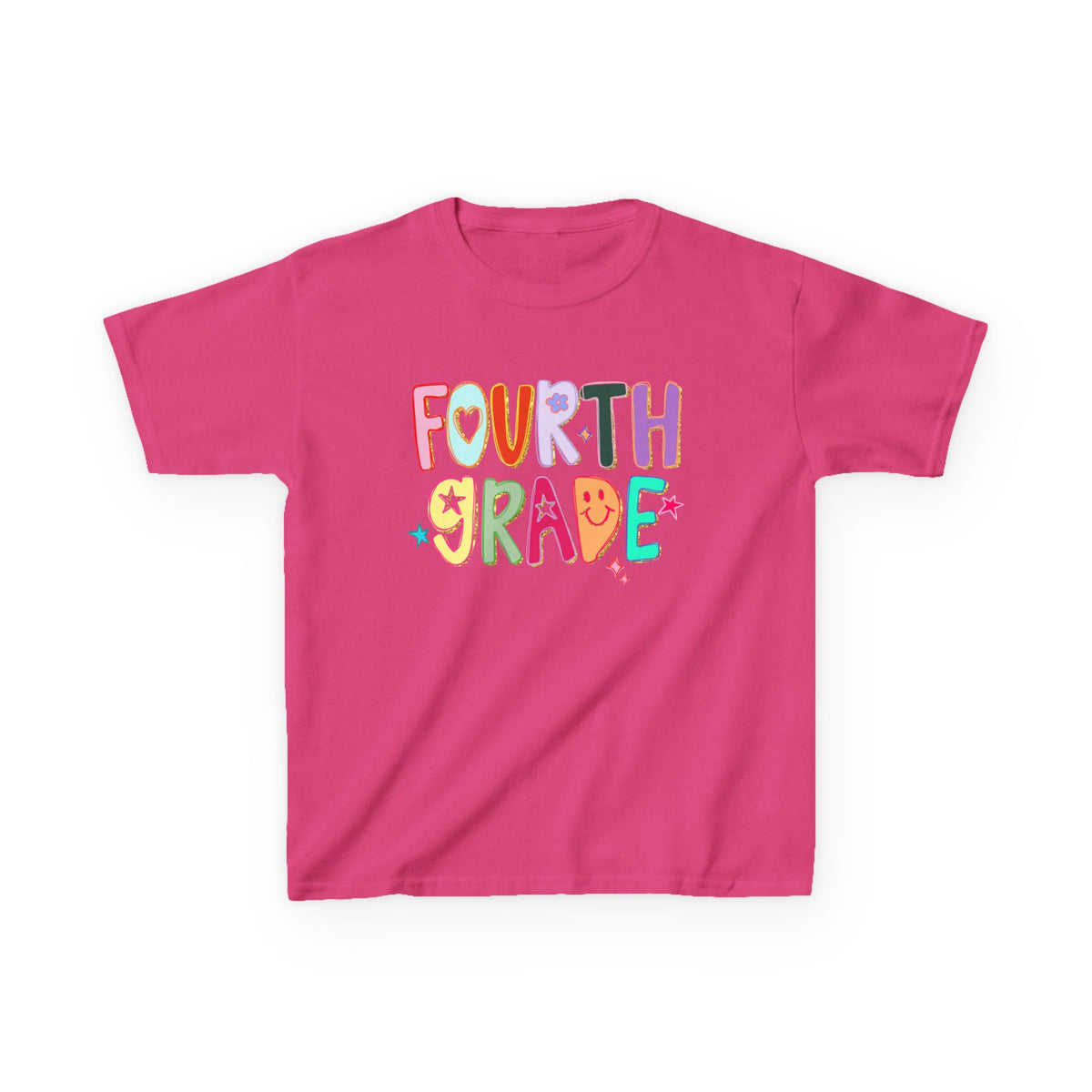 Fourth Grade Kids T-Shirt Cute & Colorful Back to School 4th Grade Tee