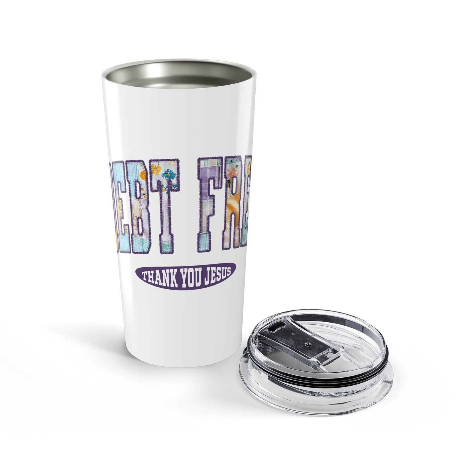 Debt Free Thank You Jesus 20oz Jesus Tumbler Faith Travel Mug