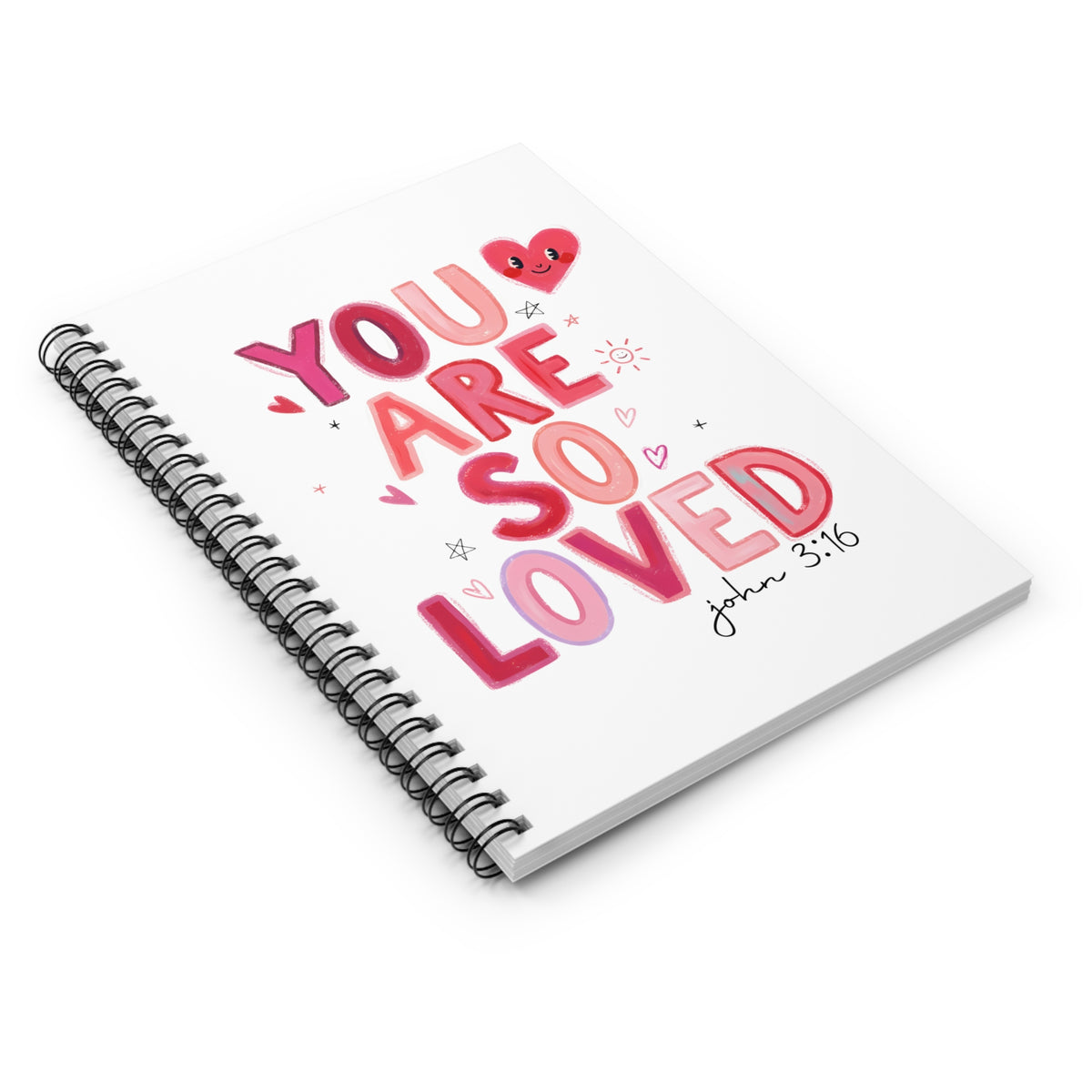 You Are So Loved Spiral Notebook John 3:16Inspirational Christian Journal