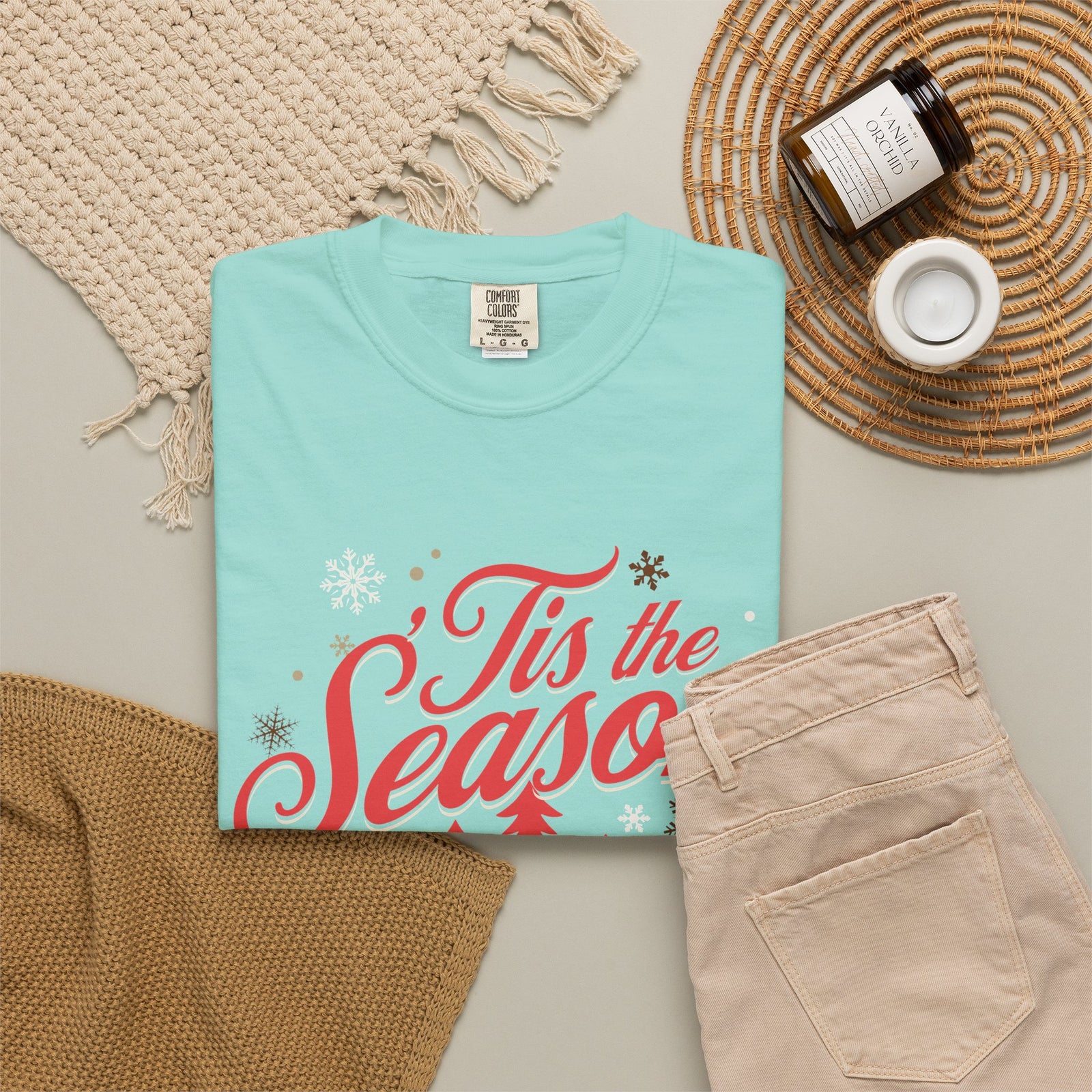 Tis the Season to Celebrate Jesus Christmas T-Shirt Christian Graphic Tee