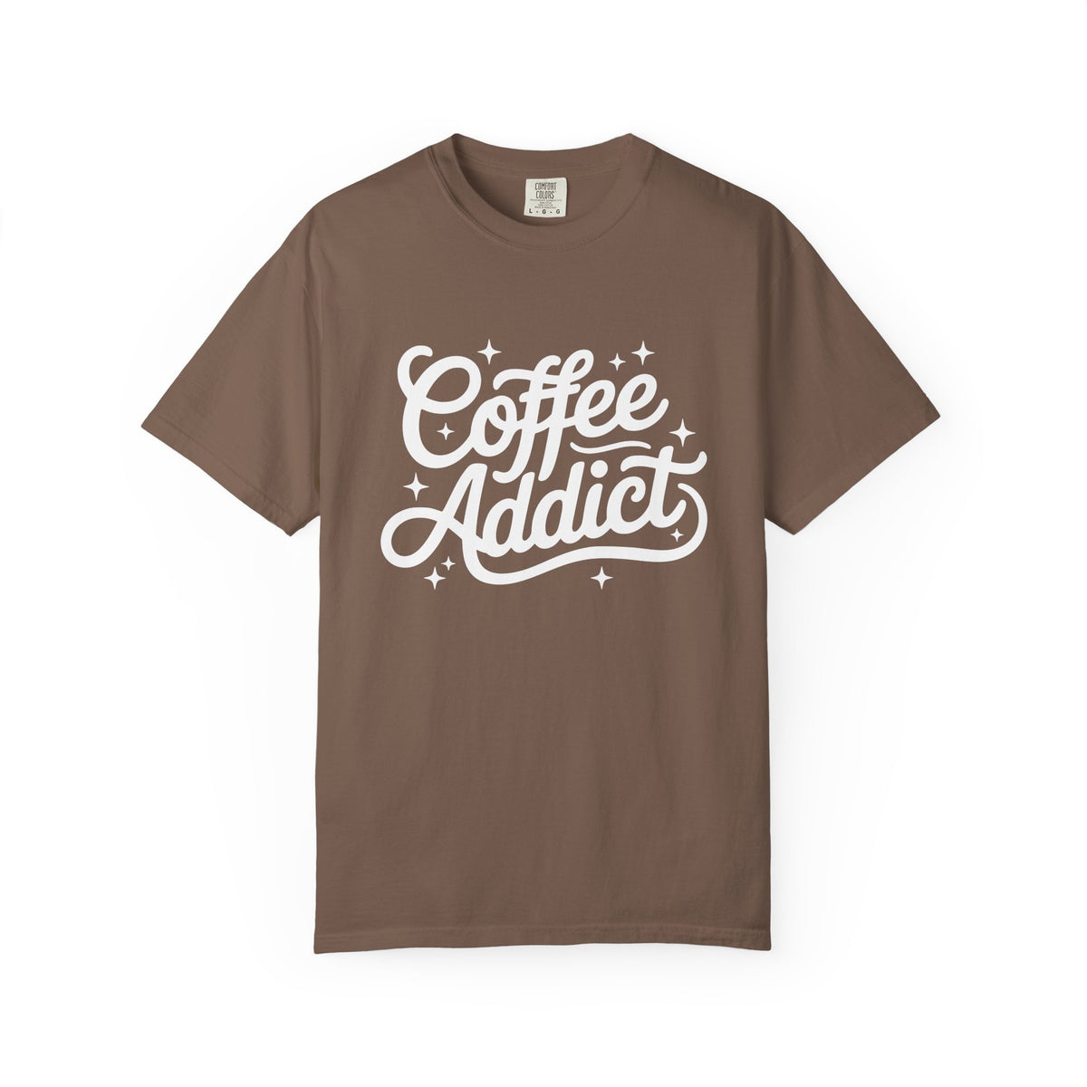 Coffee Addict T-Shirt Retro Script Graphic Tee for Coffee Lovers