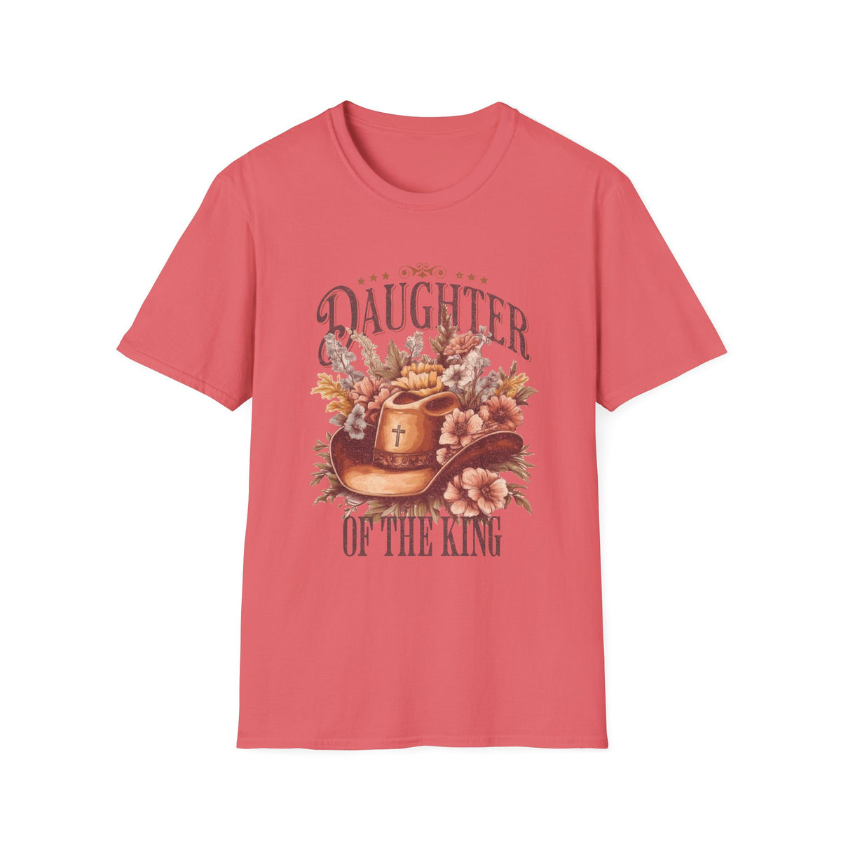 Daughter of the King T-Shirt Western Floral Christian Cowgirl Faith Tee