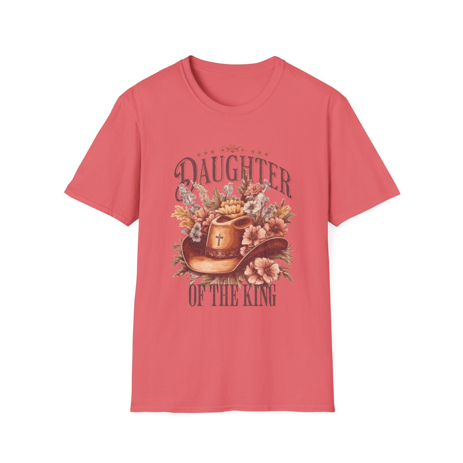 Daughter of the King T-Shirt Western Floral Christian Cowgirl Faith Tee