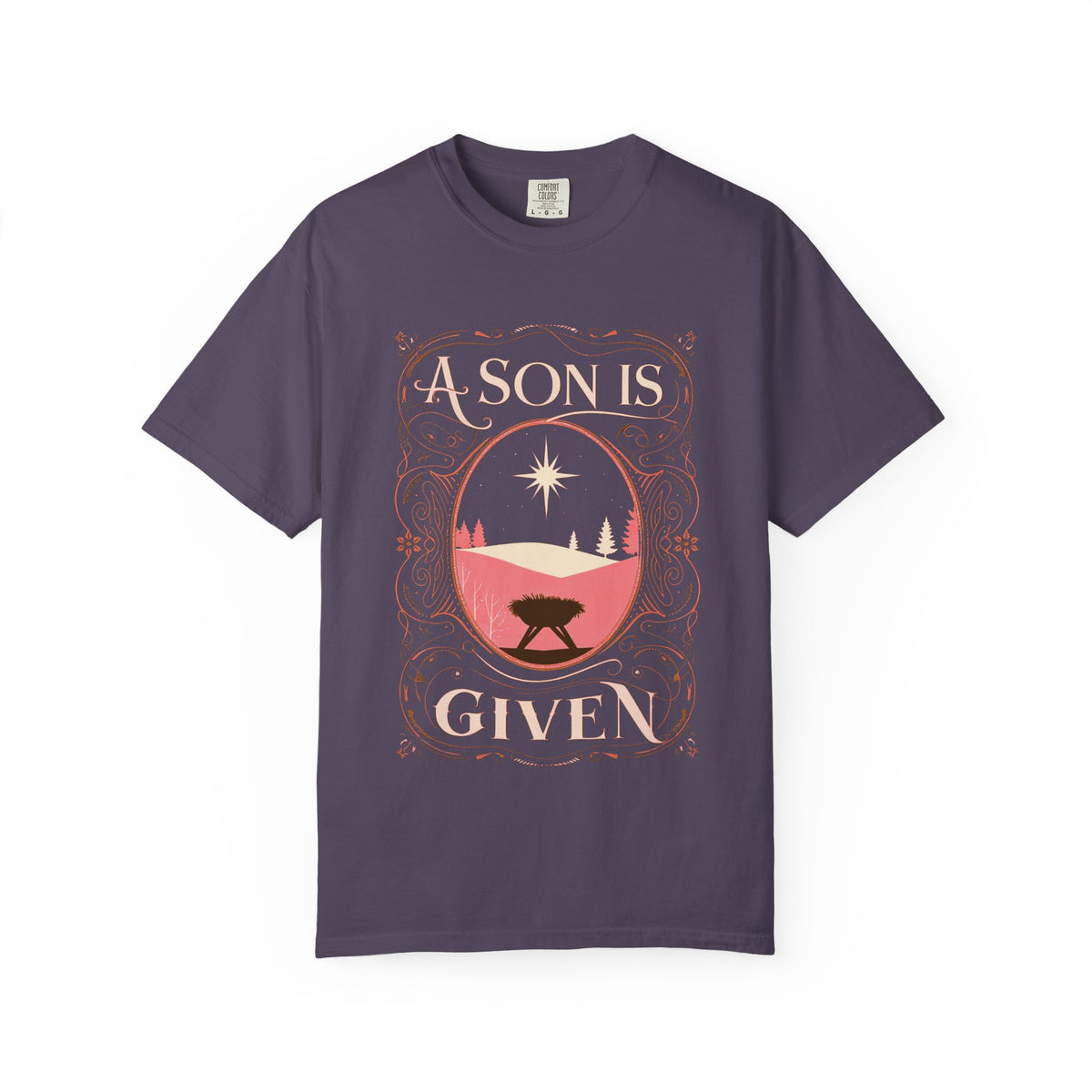 A Son is Given Jesus Christmas T-Shirt Christian Graphic Tee
