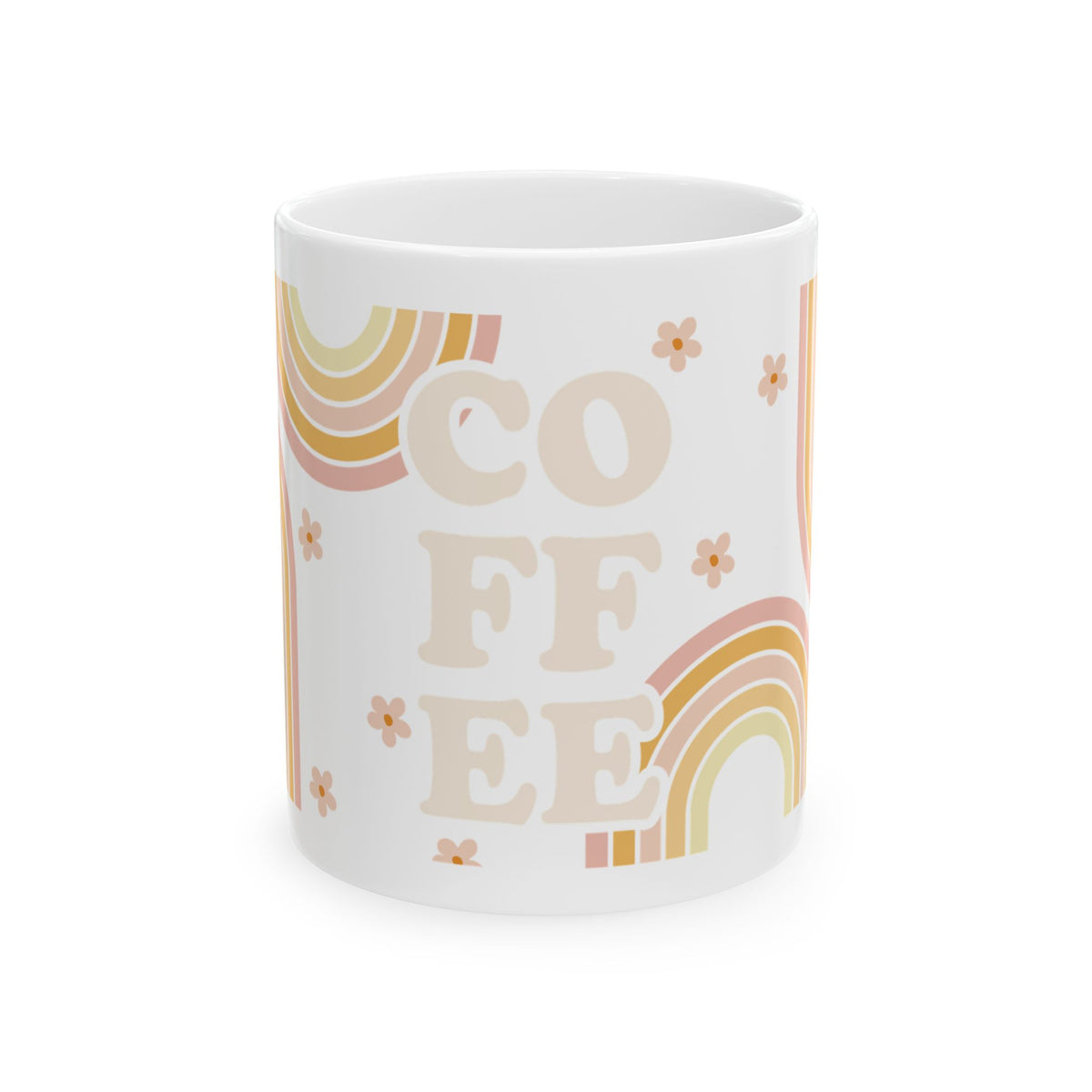Coffee Retro Rainbow Cute Ceramic Mug Coffee Cup (11oz & 15oz) - Sydney So Sweet