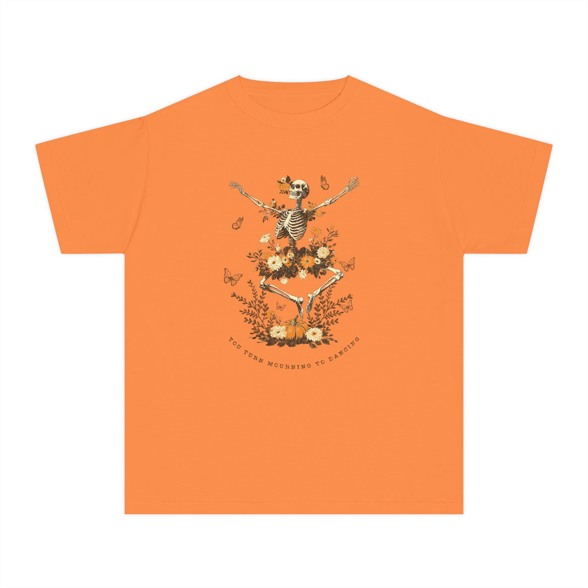 You Turn Mourning into Dancing T-Shirt Dancing Skeleton Halloween Kids Christian Tee