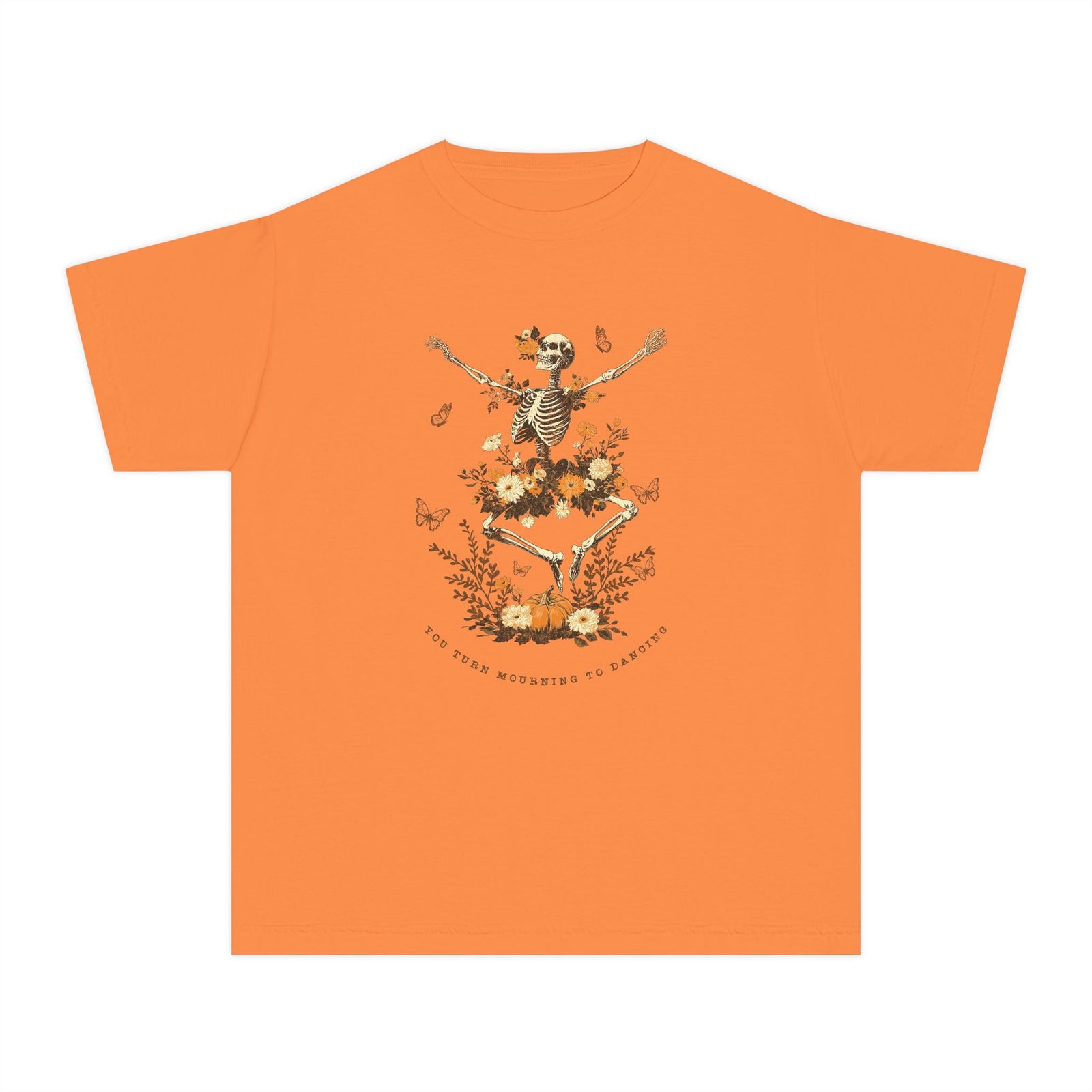 You Turn Mourning into Dancing T-Shirt Dancing Skeleton Halloween Kids Christian Tee