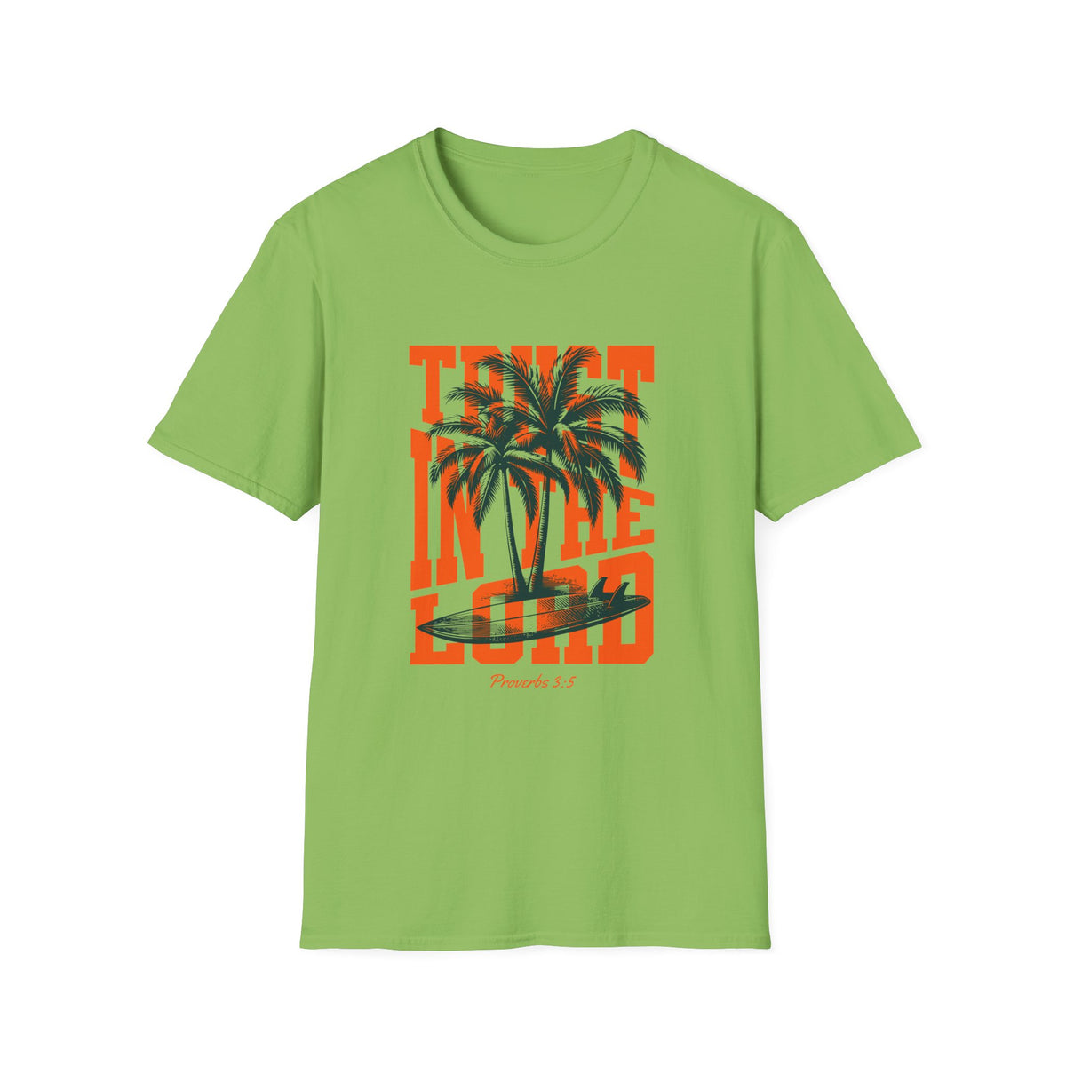 Trust in the Lord Palm Trees T-Shirt Summer Christian Faith Tee
