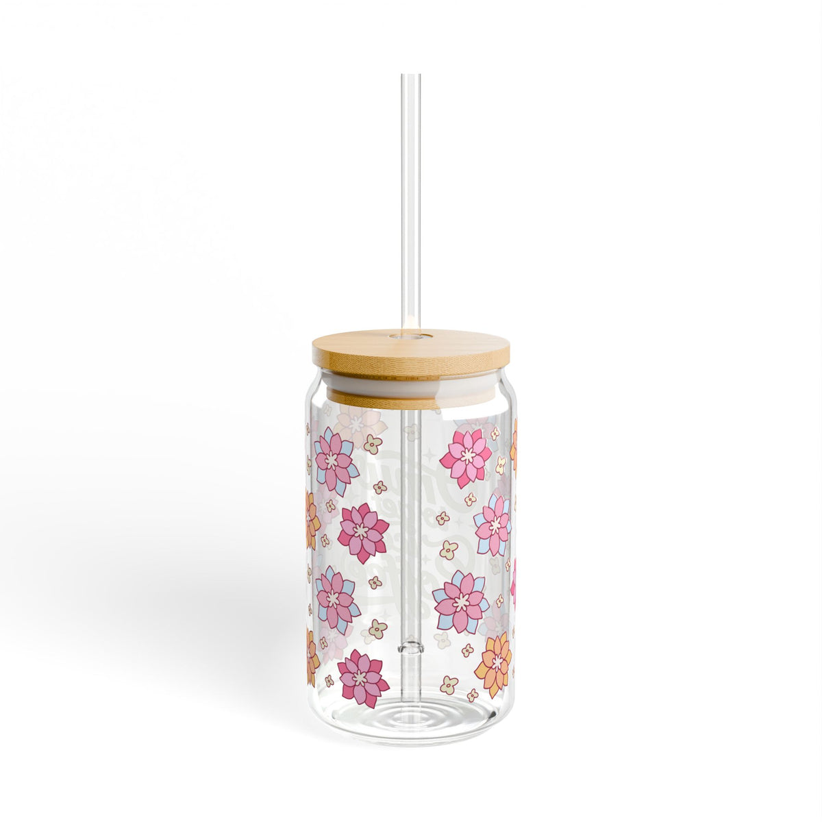 On My Way to Get Coffee Tumbler Sipper Glass 16oz — Reusable Drink Jar with Lid & Straw