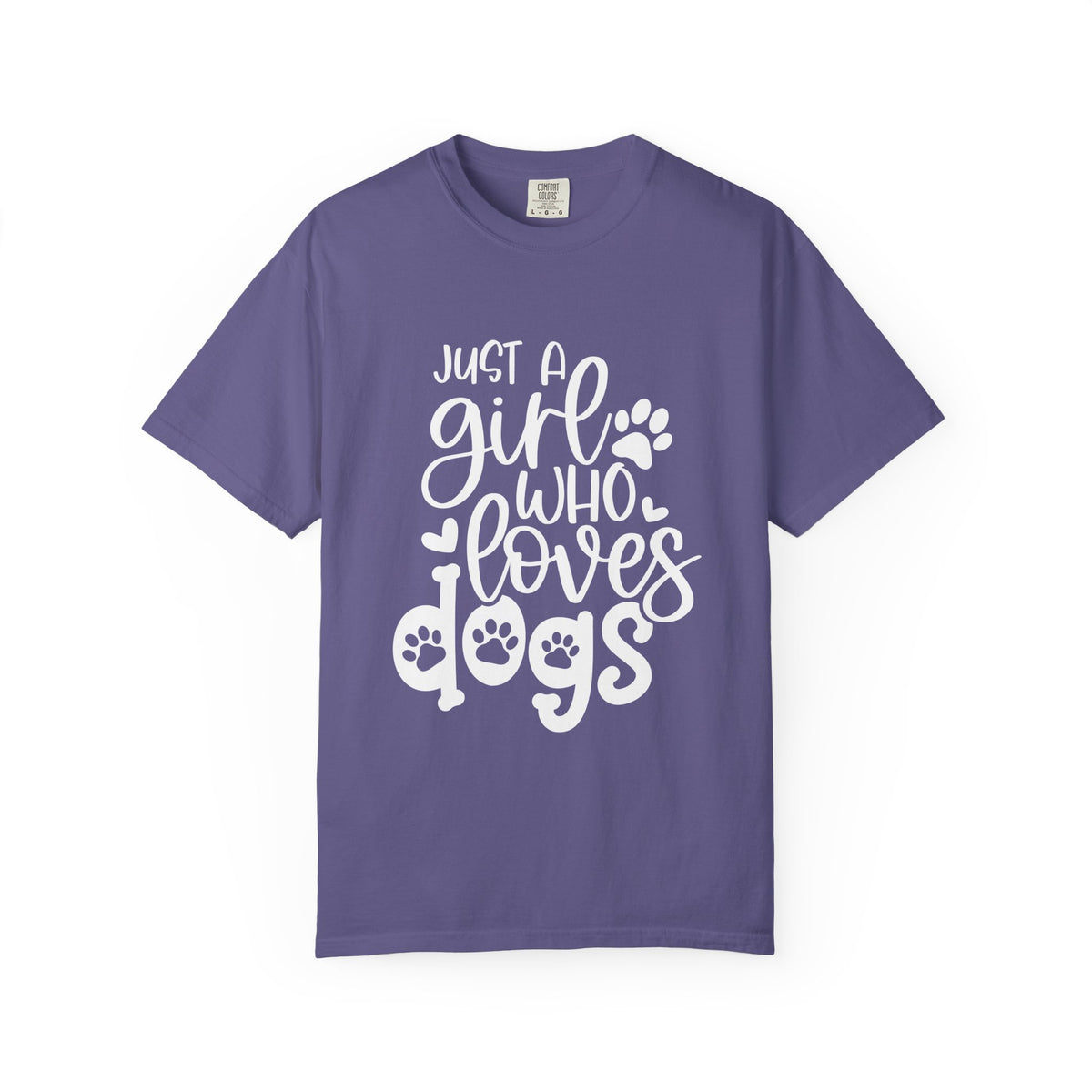 Just a Girl Who Loves Dogs T-Shirt Cute Dog Mom Graphic Tee