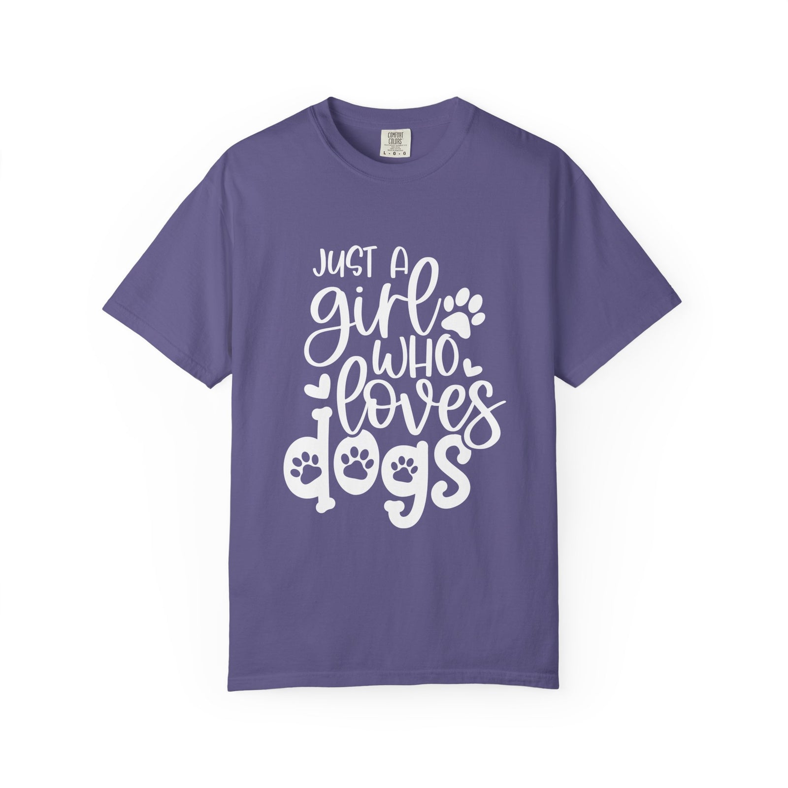 Just a Girl Who Loves Dogs T-Shirt Cute Dog Mom Graphic Tee