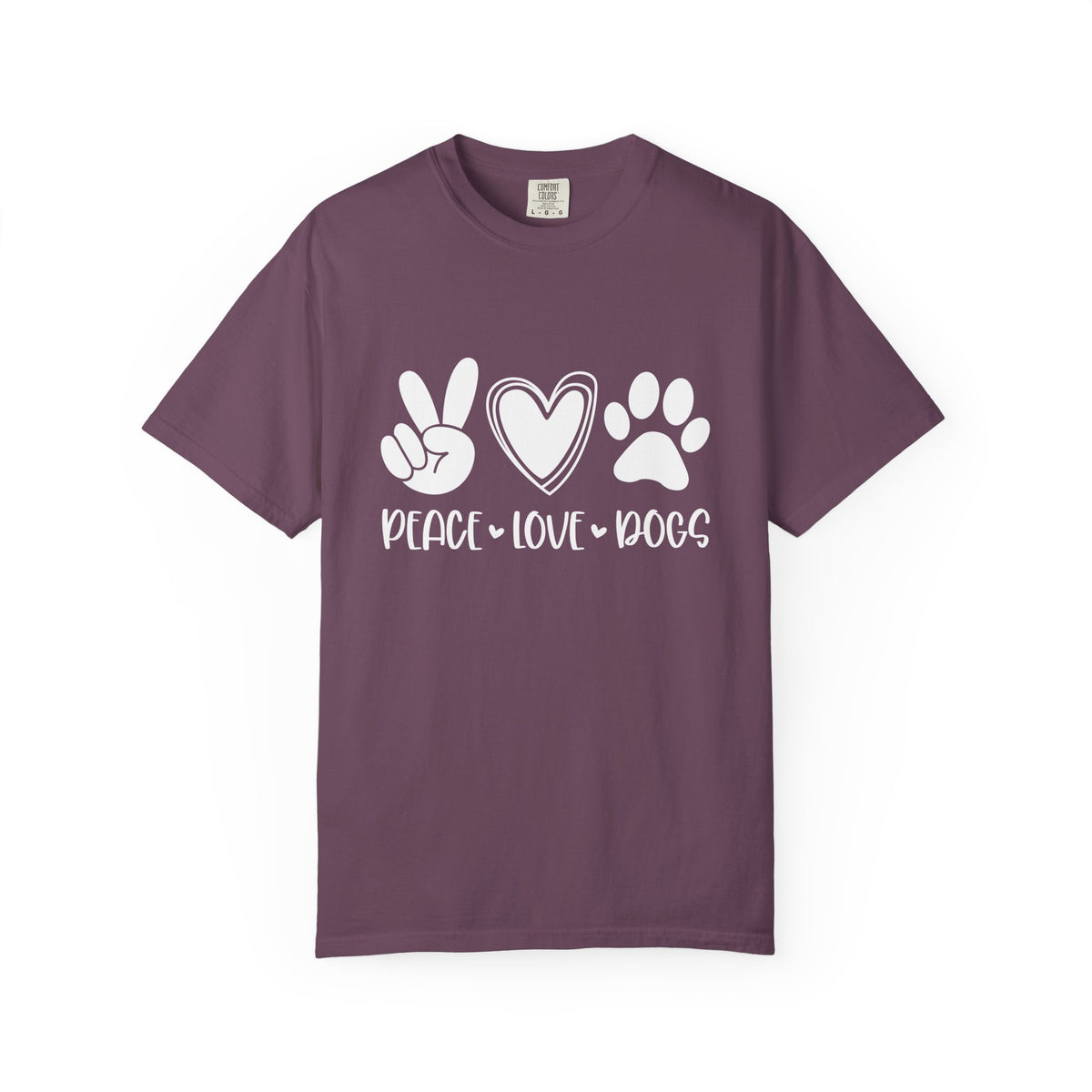 Peace Love Dogs T-Shirt Cute Dog Mom Graphic Tee