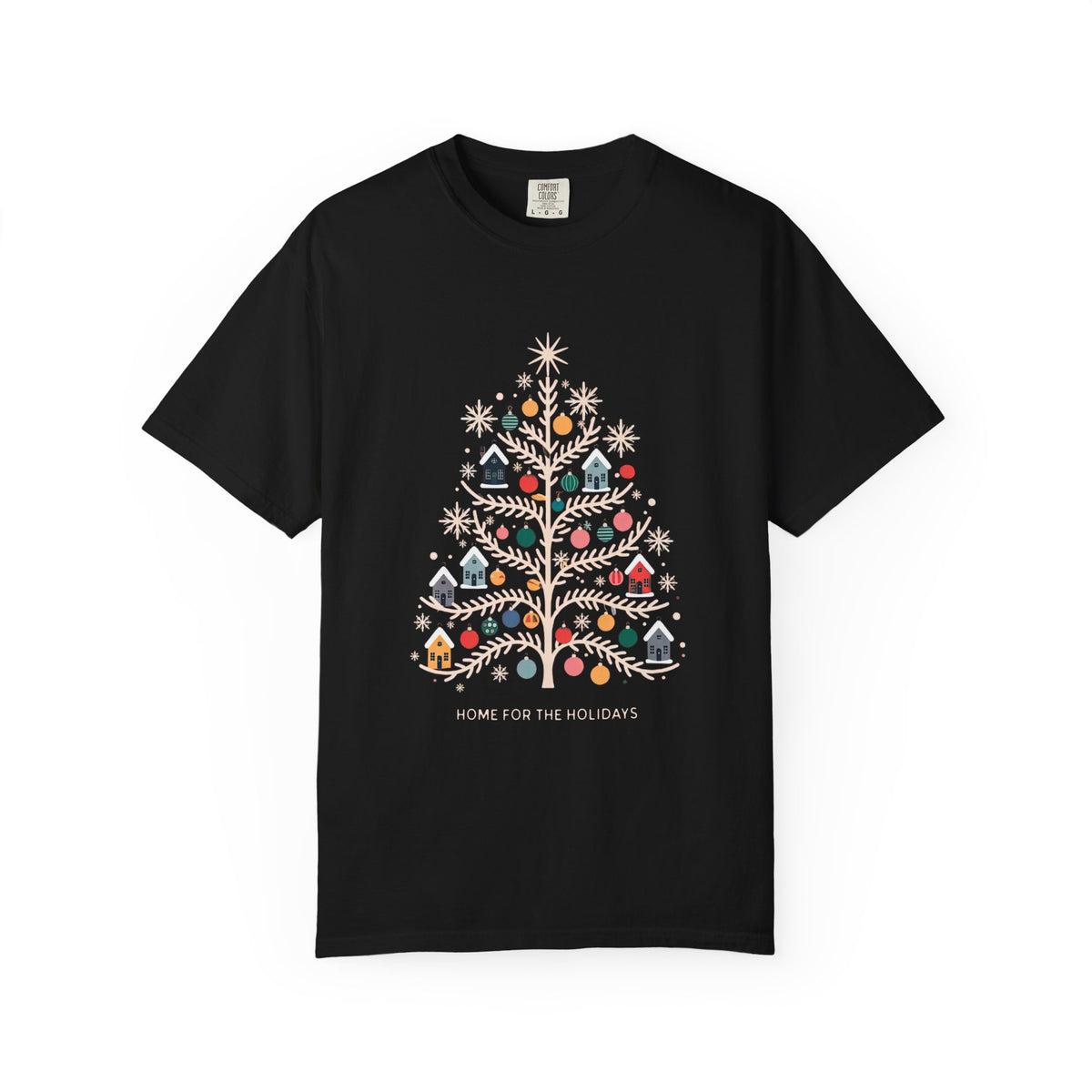 Home for the Holiday Christmas Tree Tee Holiday Graphic T-Shirt