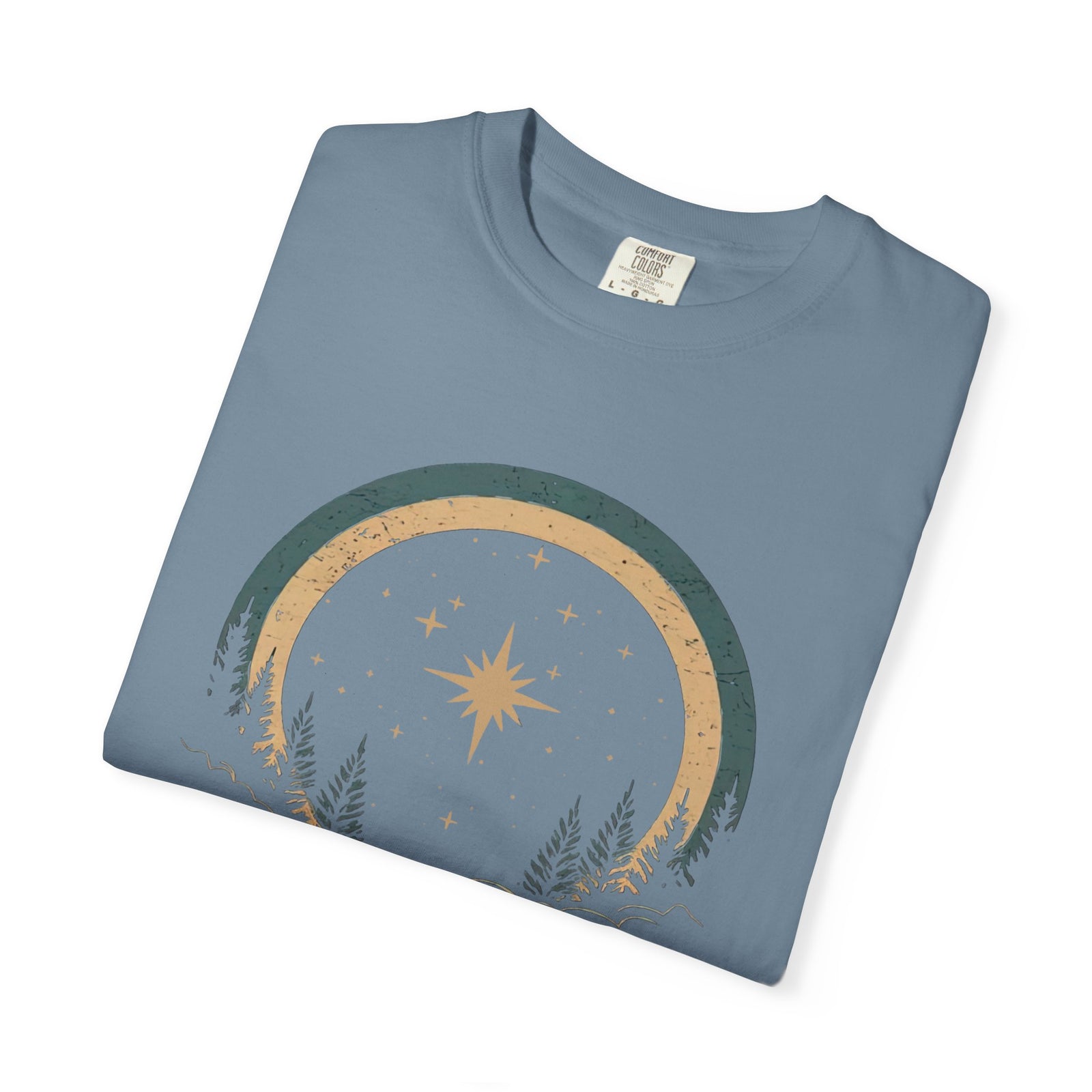 All Is Calm & Bright Christmas Eve Distressed T-Shirt Christian Graphic Tee