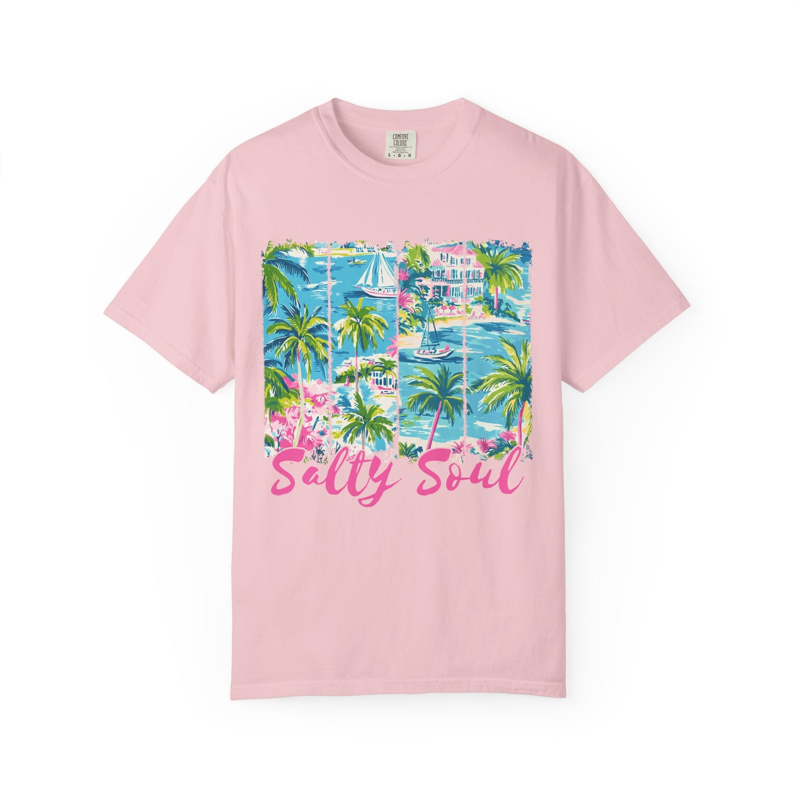 Salty Soul Beach Vacation Graphic T-Shirt Summer Tee