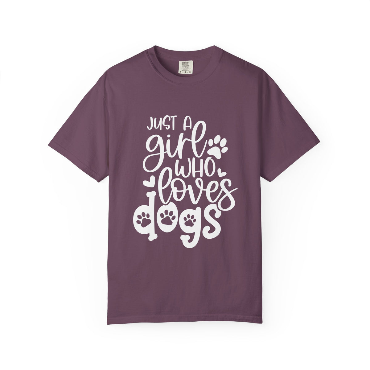 Just a Girl Who Loves Dogs T-Shirt Cute Dog Mom Graphic Tee