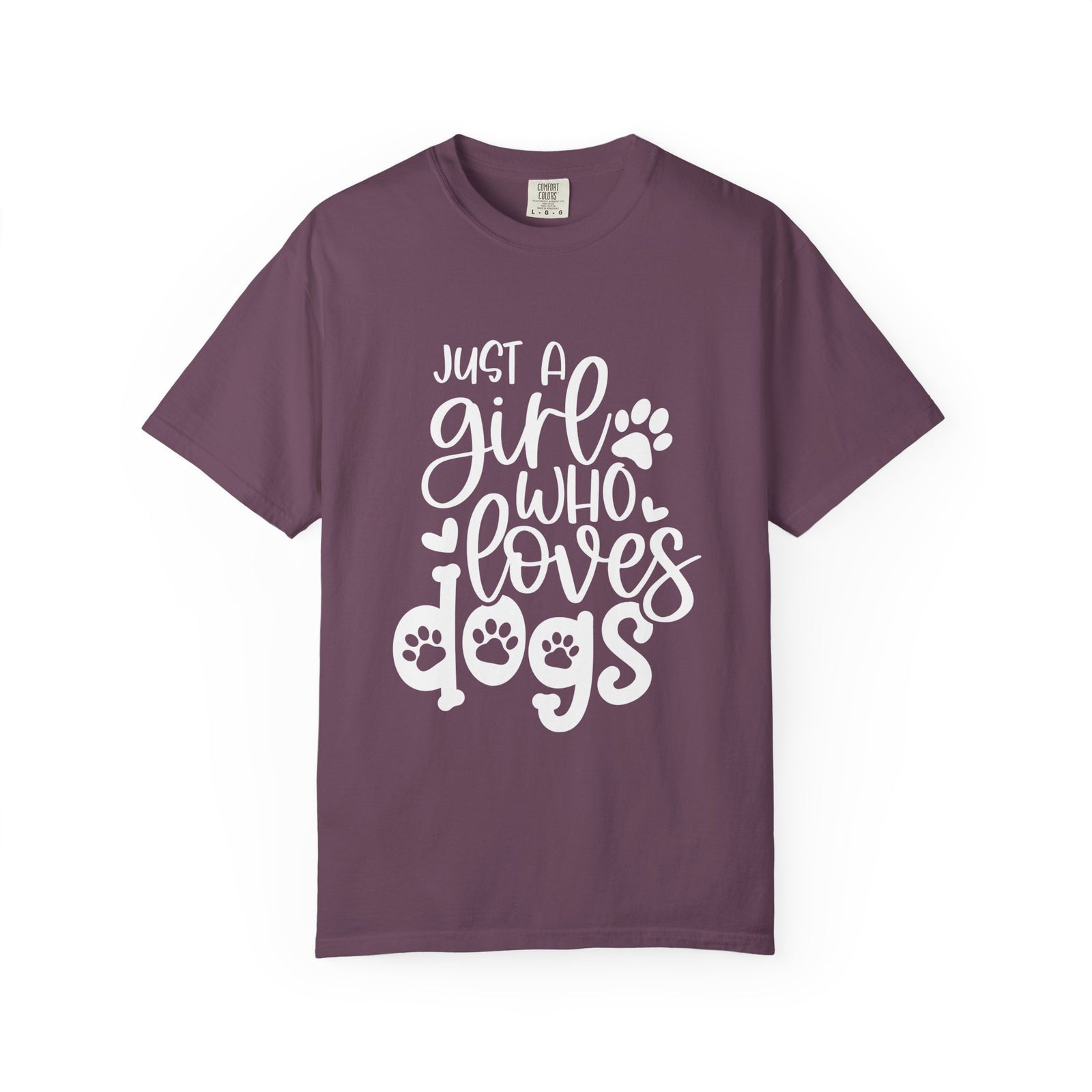 Just a Girl Who Loves Dogs T-Shirt Cute Dog Mom Graphic Tee