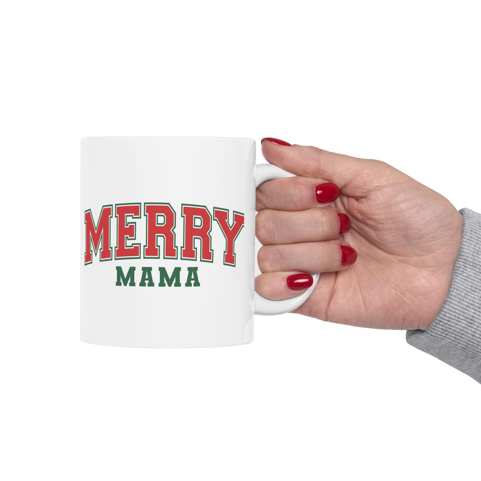 Merry Mama Christmas Mug – Holiday Ceramic Coffee Cup - Sydney So Sweet