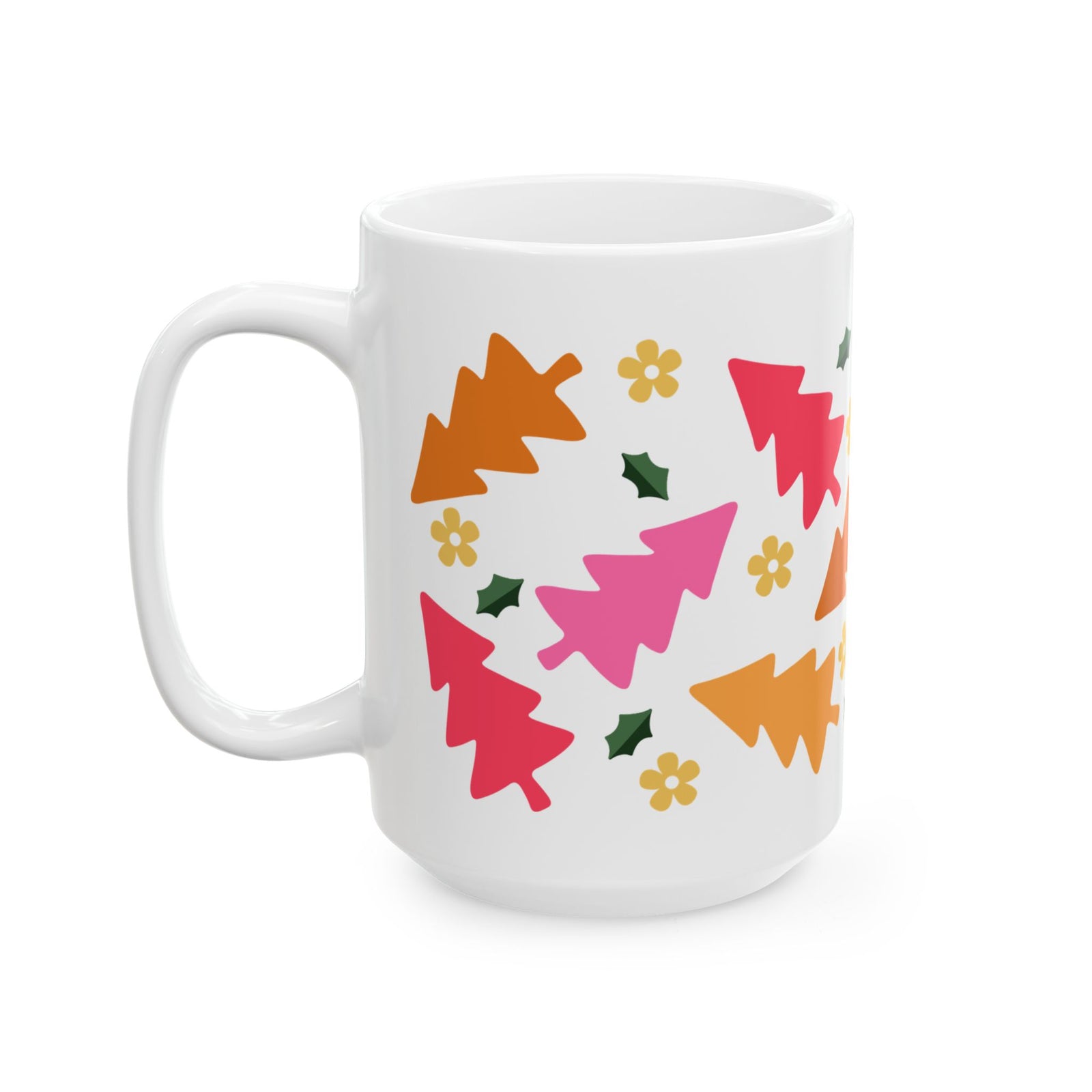 Groovy Christmas Holiday Ceramic Mug Coffee Cup (11oz & 15oz)