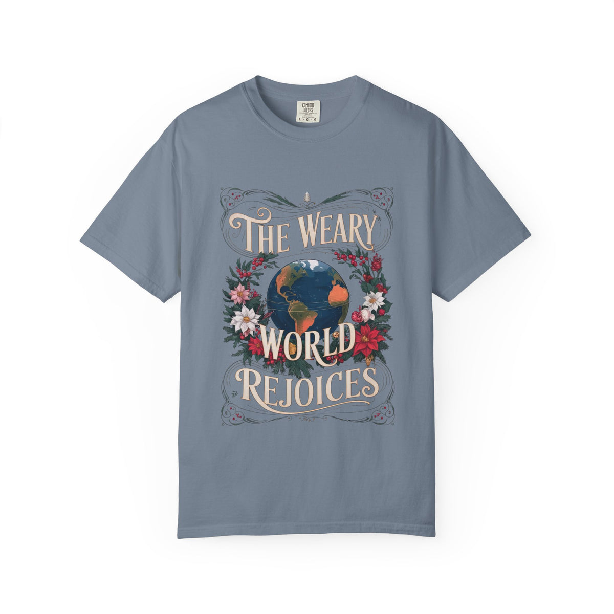 The Weary World Rejoices Christmas T-Shirt Christian Graphic Tee