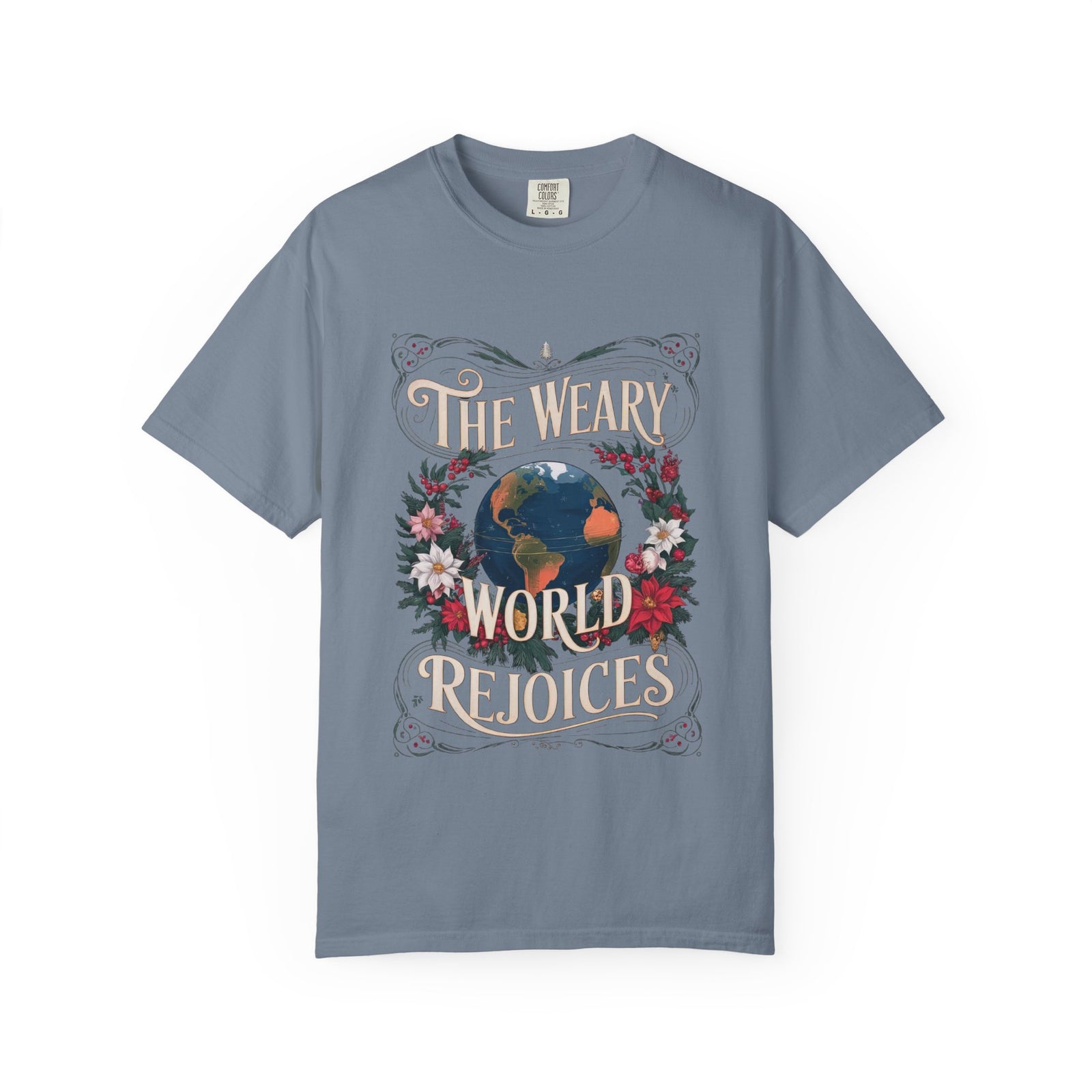 The Weary World Rejoices Christmas T-Shirt Christian Graphic Tee