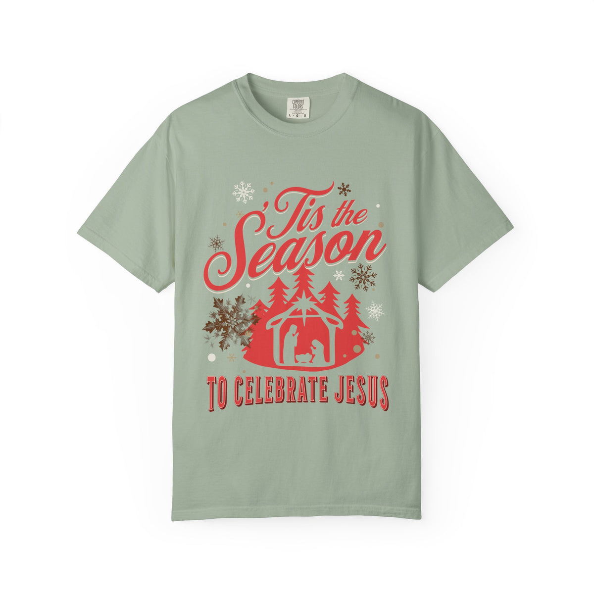 Tis the Season to Celebrate Jesus Christmas T-Shirt Christian Graphic Tee