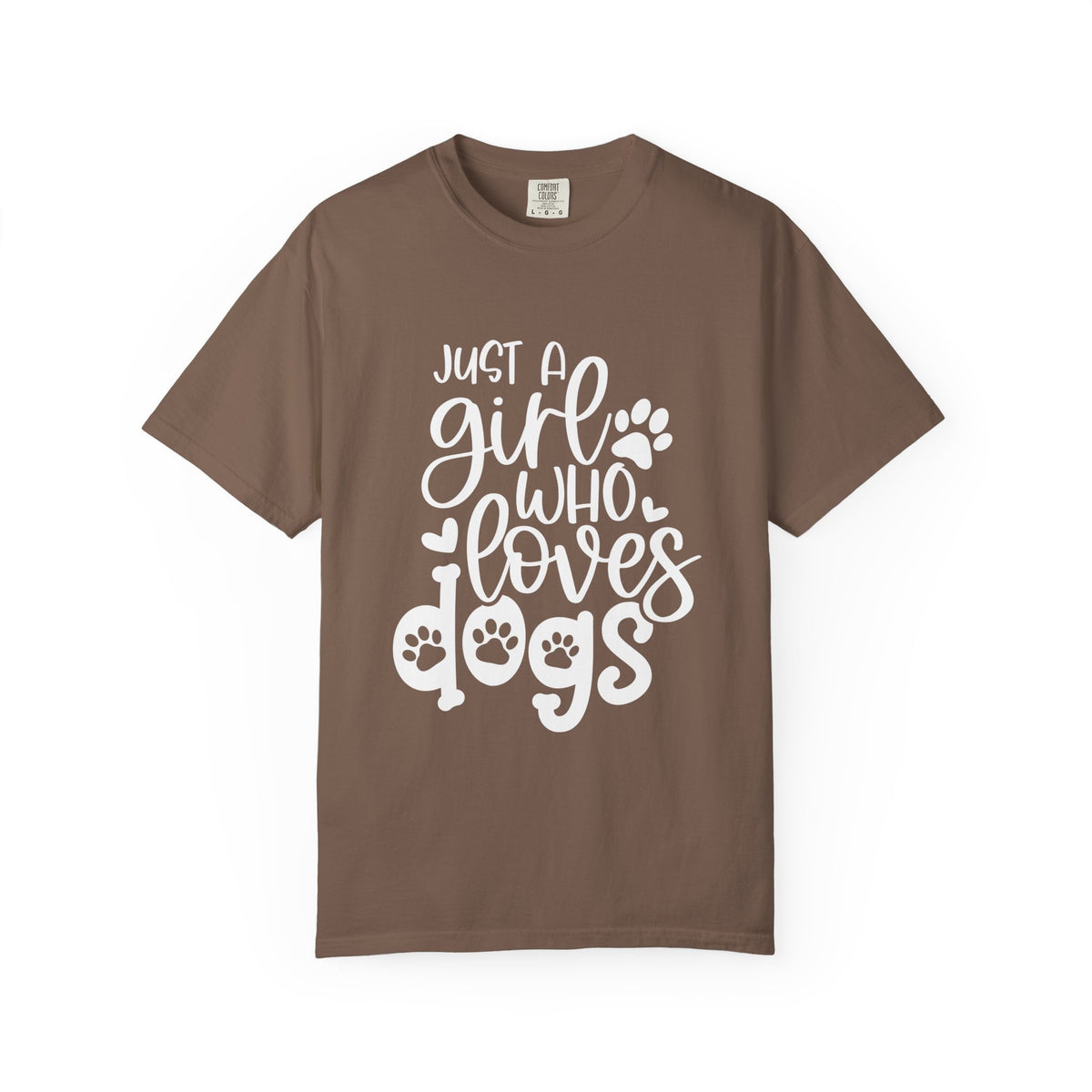 Just a Girl Who Loves Dogs T-Shirt Cute Dog Mom Graphic Tee