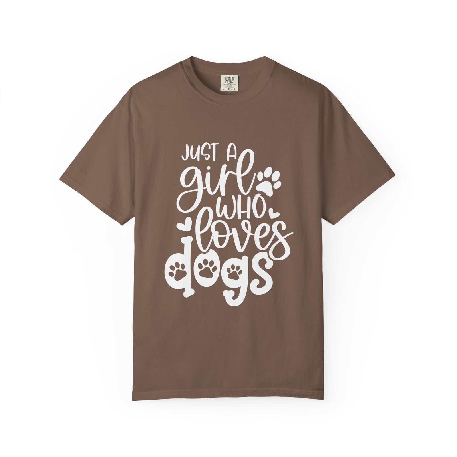 Just a Girl Who Loves Dogs T-Shirt Cute Dog Mom Graphic Tee