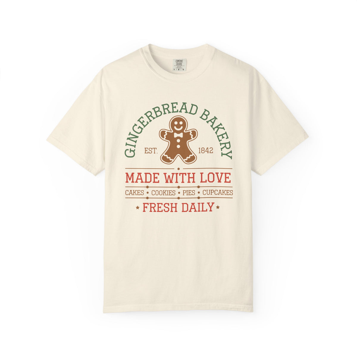 Gingerbread Bakery Made with Love Holiday Tee Vintage Charm Unisex Christmas T-Shirt - Sydney So Sweet