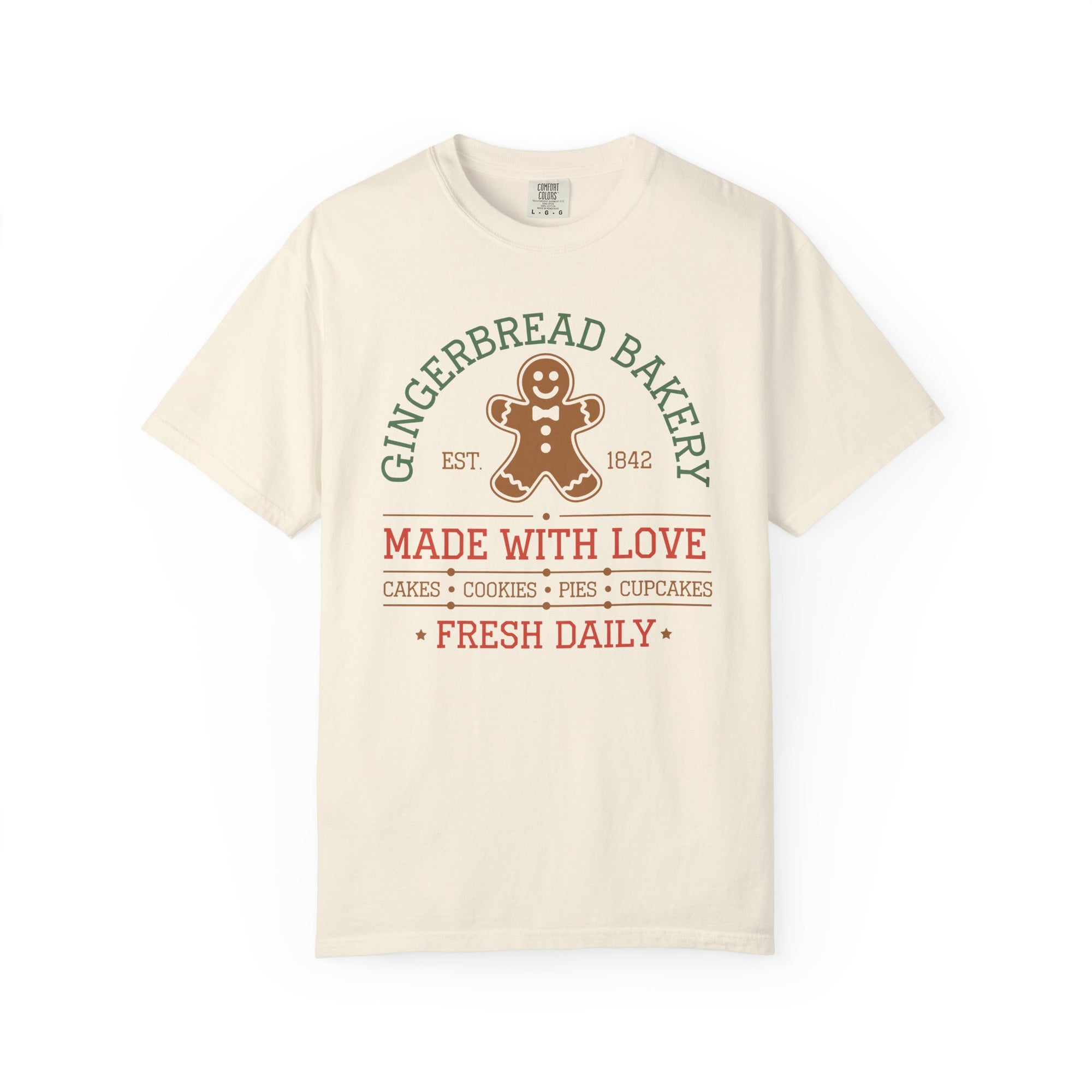 Gingerbread Bakery Made with Love Holiday Tee Vintage Charm Unisex Christmas T-Shirt - Sydney So Sweet