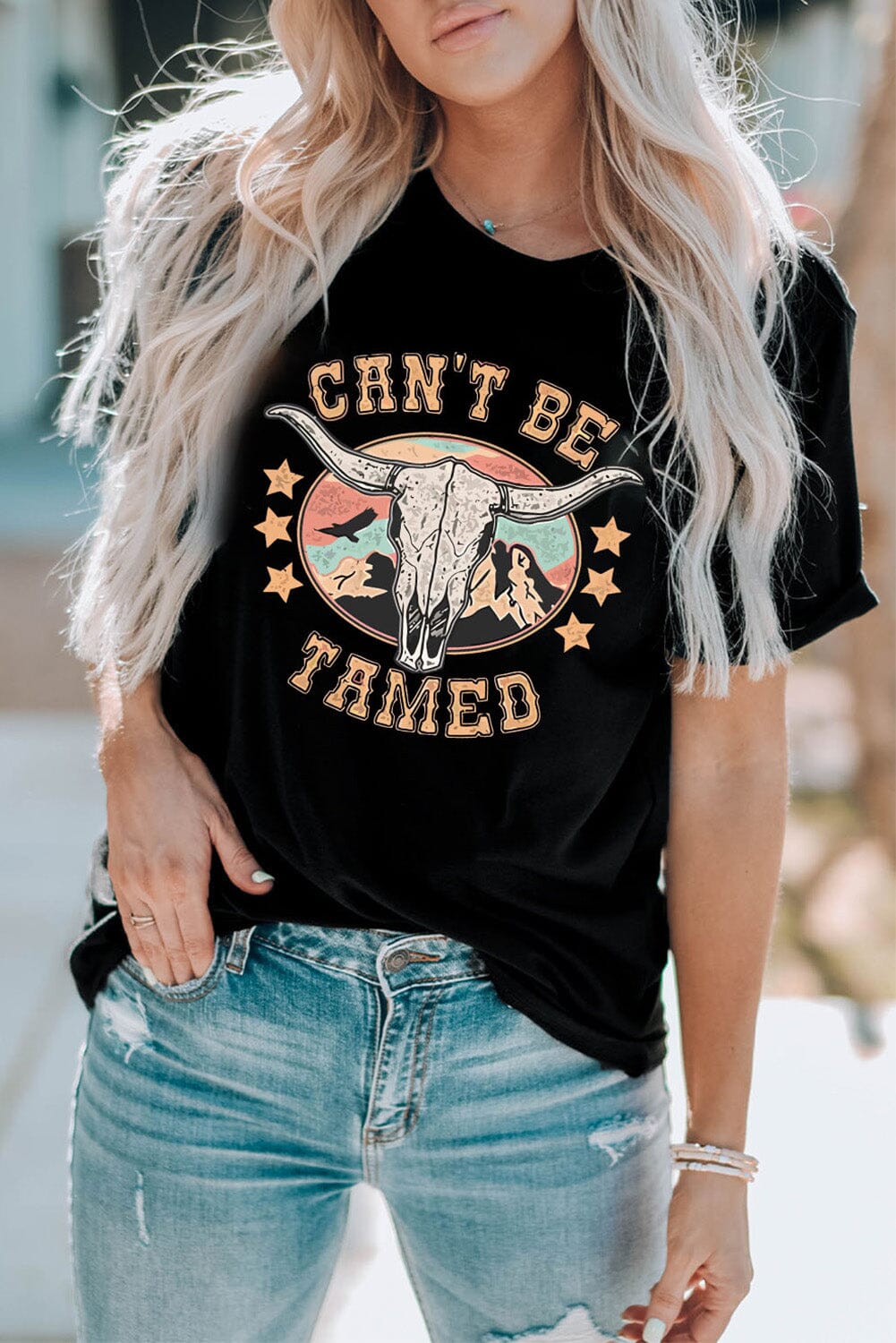 CAN'T BE TAMED Graphic Short Sleeve Tee - Sydney So Sweet